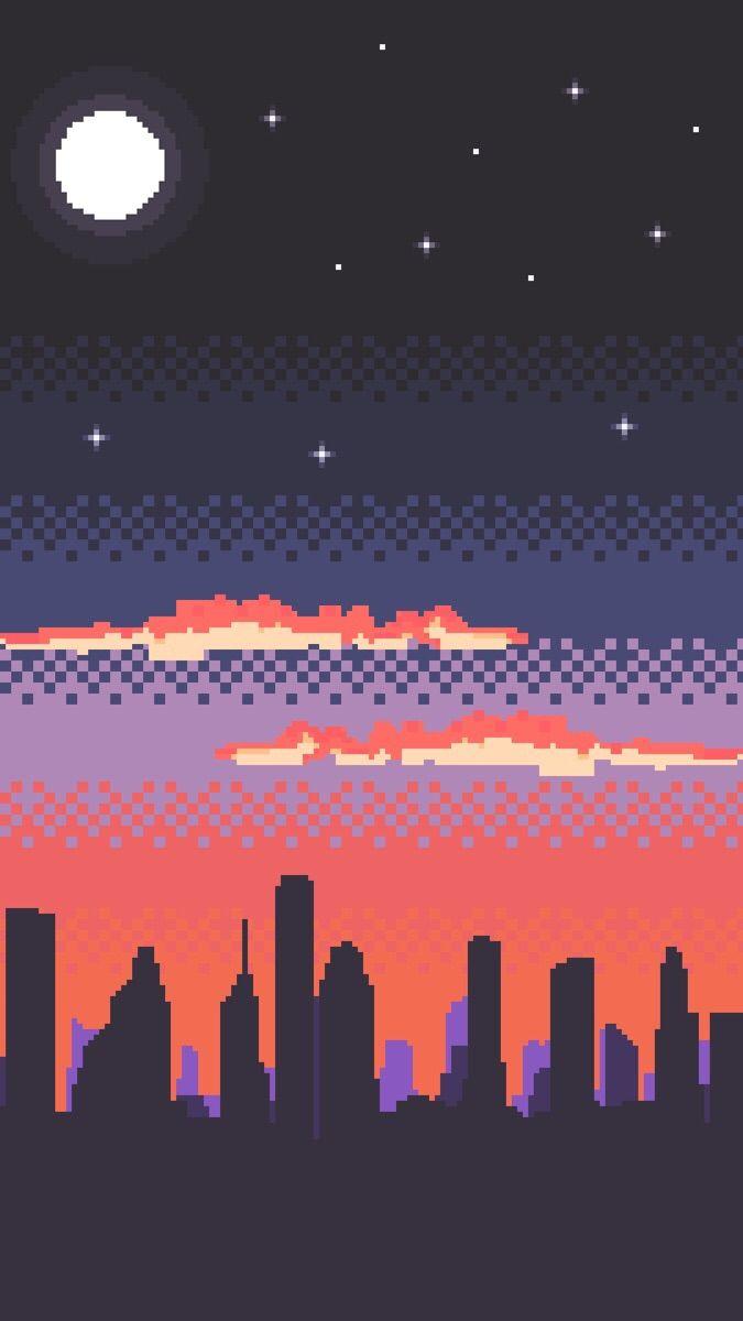 675x1200 Here's this pixel art I made of Houston's skyline. Houston skyline, Pixel art background, Pixel art