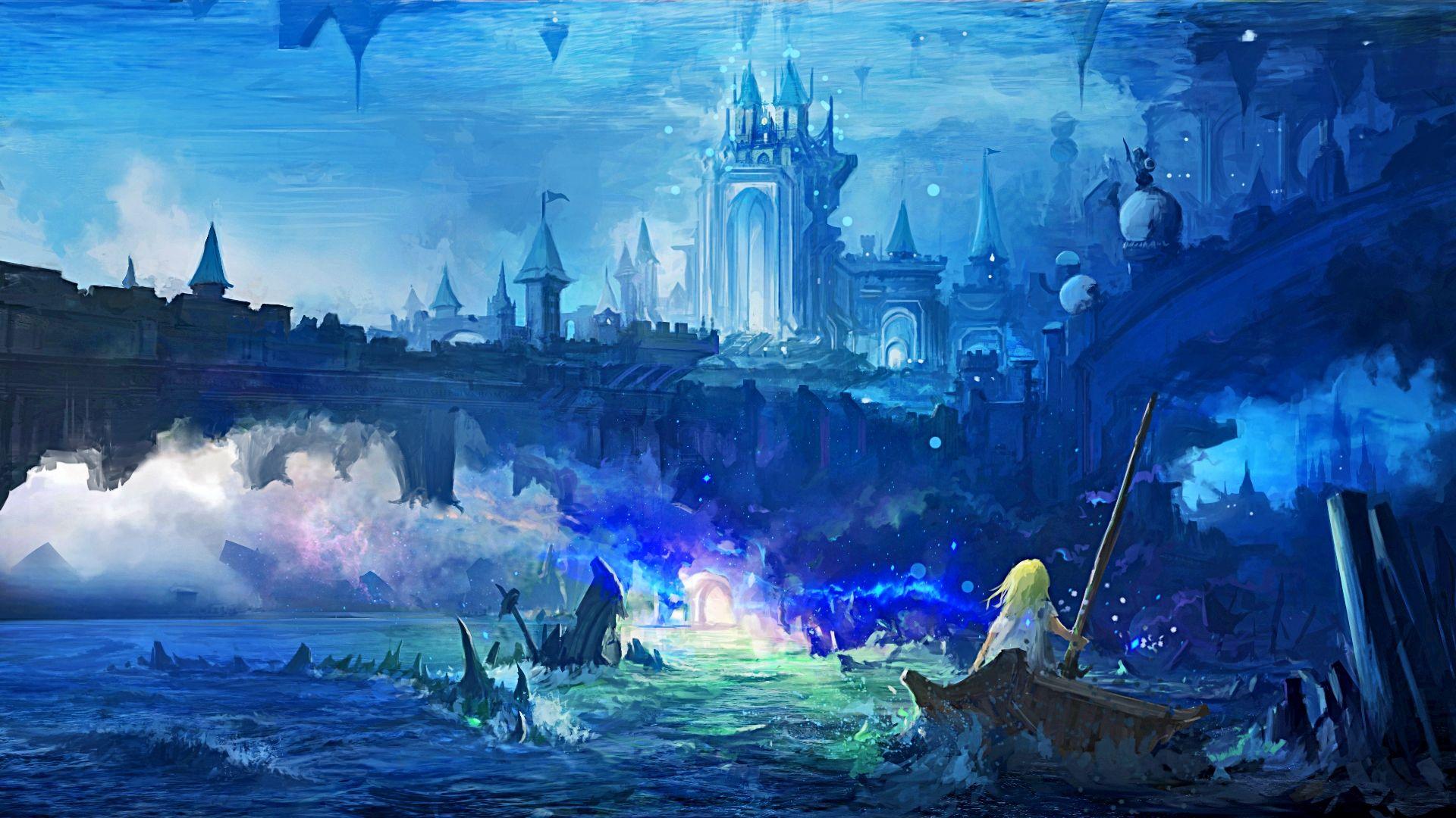 1920x1080 dream, fantasy, magic, castle, child wallpaper