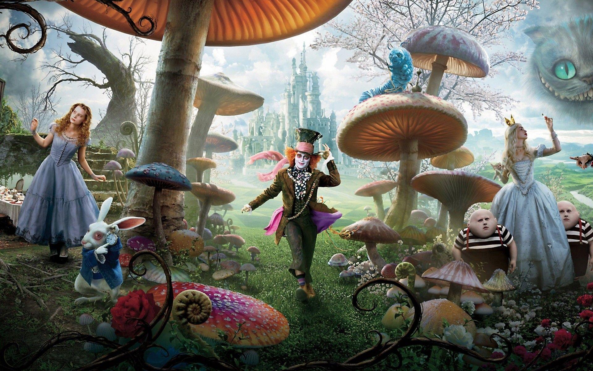 1920x1200 Wallpaper, alice, wonderland, disney, background, desktop