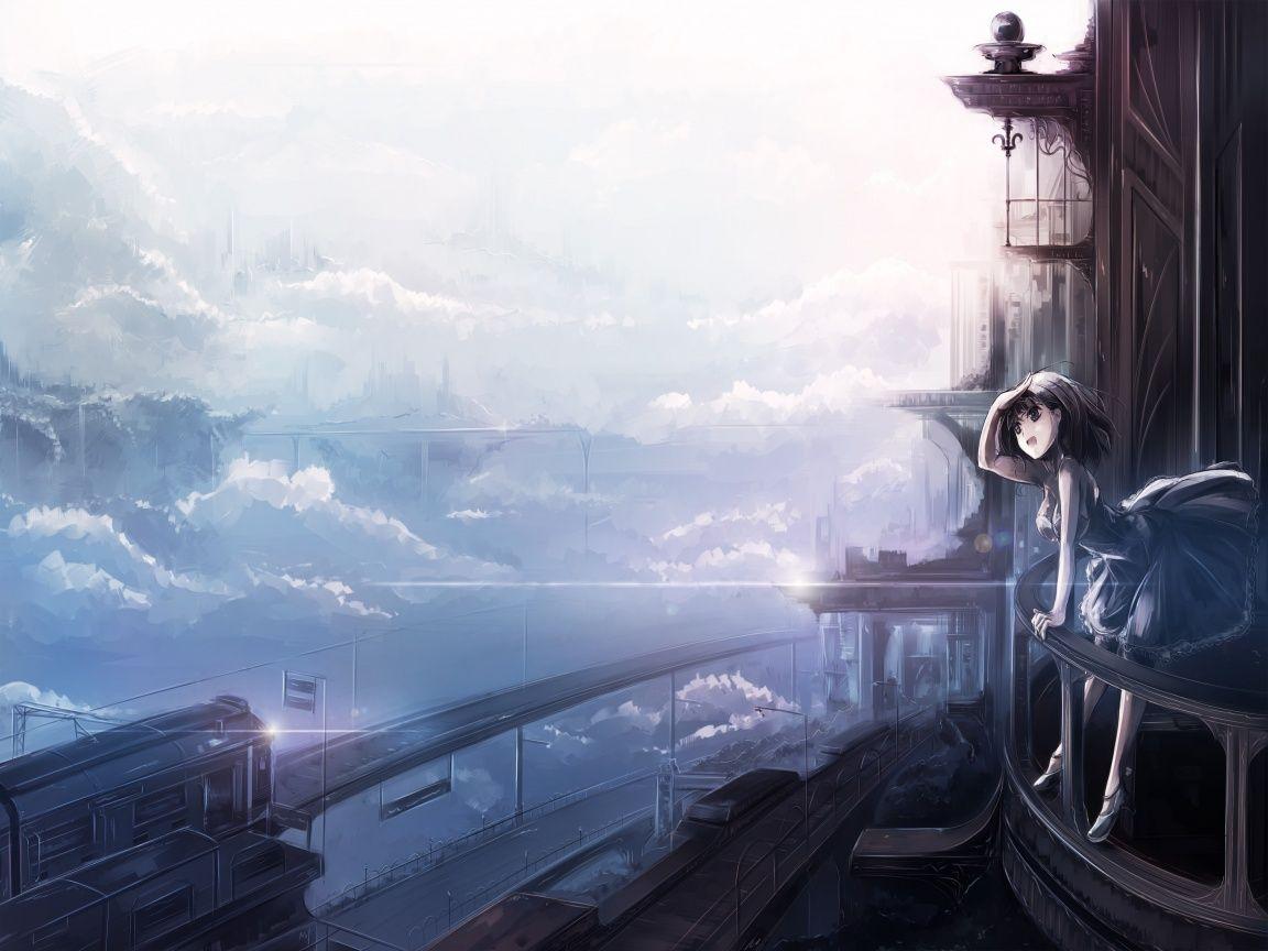 1152x864 Magic Castle In The Clouds Wallpaper