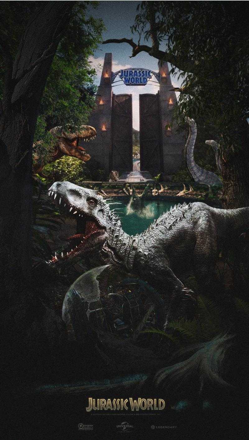 800x1411 Jurassic World Dinosaur Wallpaper
