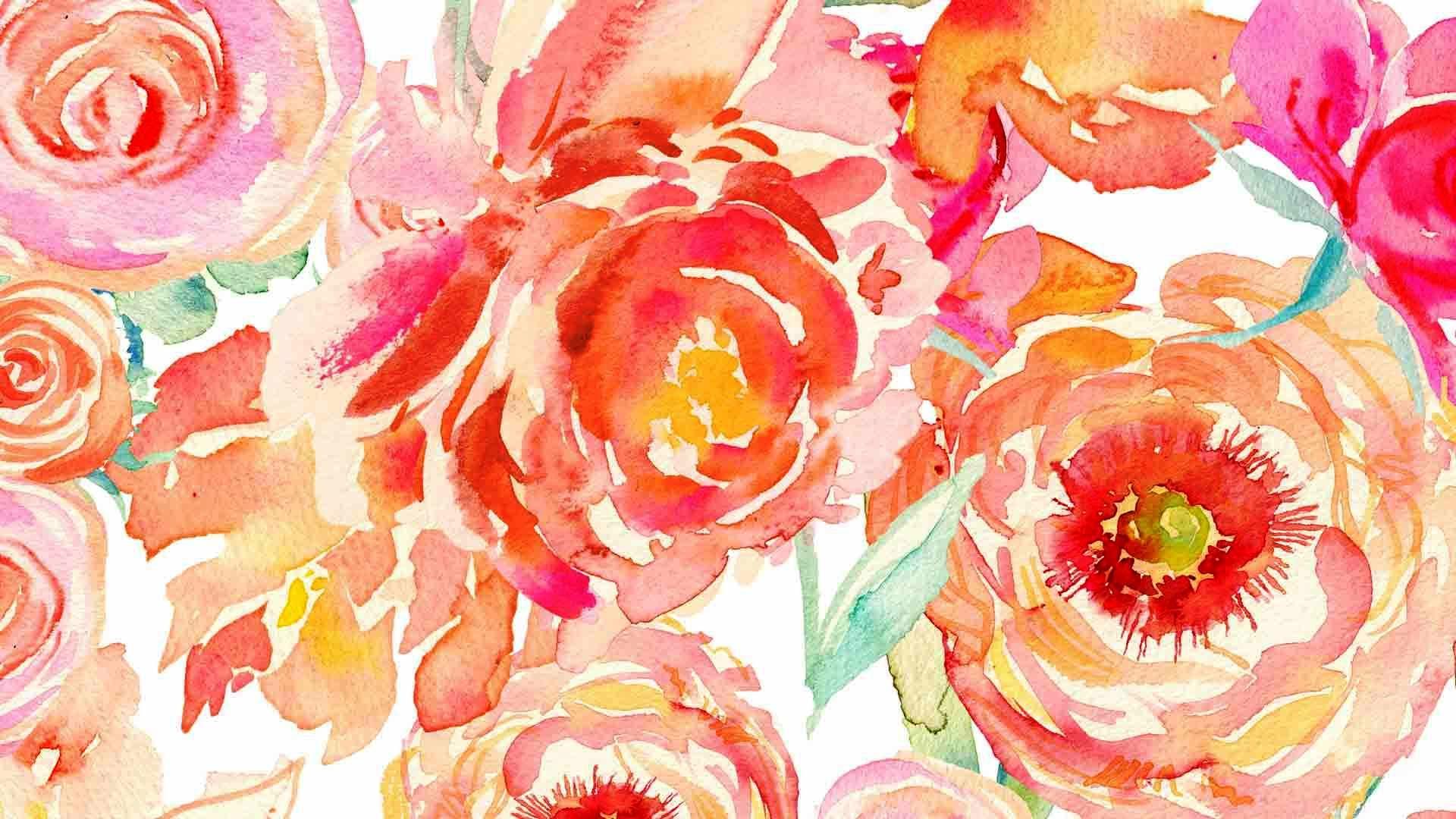 1920x1080 GRAPHICS • BACKGROUNDS. Watercolor wallpaper, Watercolor desktop wallpaper, Floral wallpaper phone