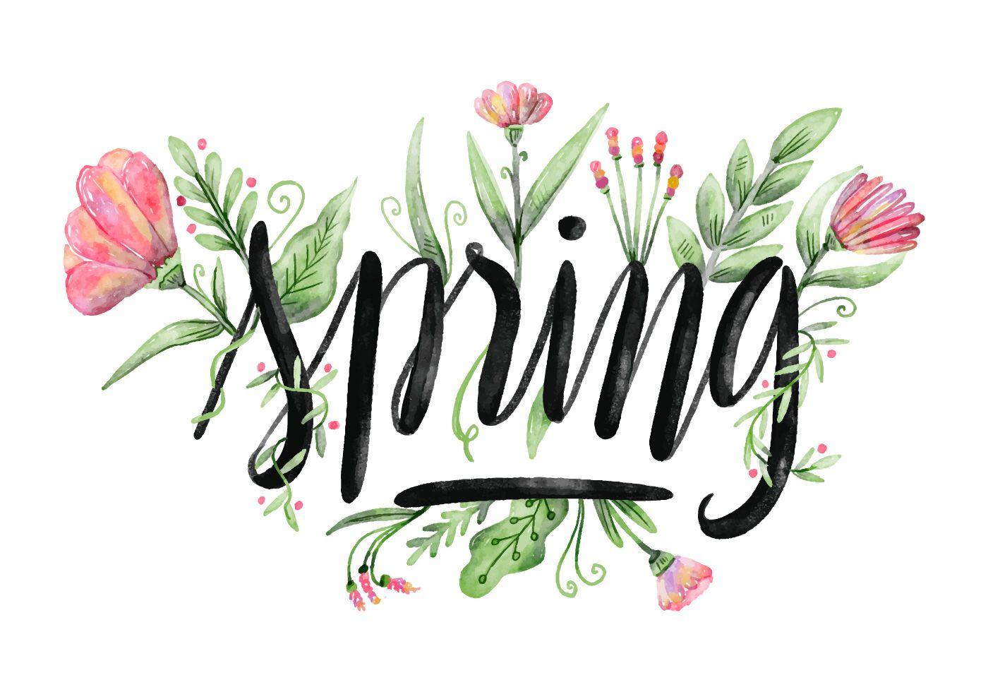 1400x980 Floral Watercolor Spring Background Vector 146105 Free Vectors, Clipart Graphics & Vector Art