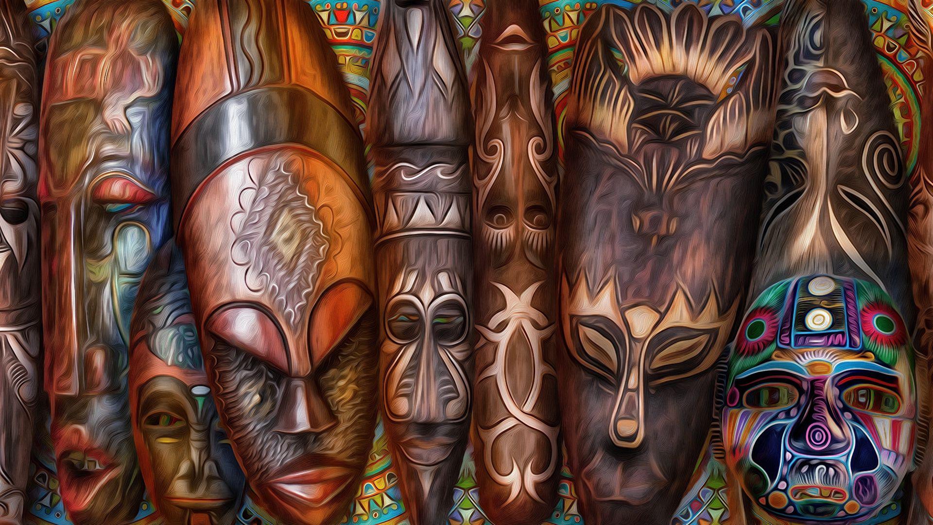 1920x1080 African Art Desktop Background .