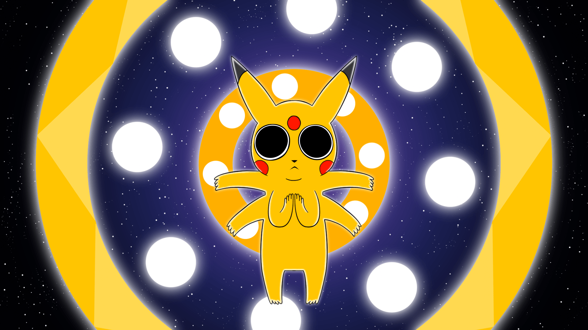 1920x1080 Cute Six Armed Pokemon Desktop Wallpaper 1366x768