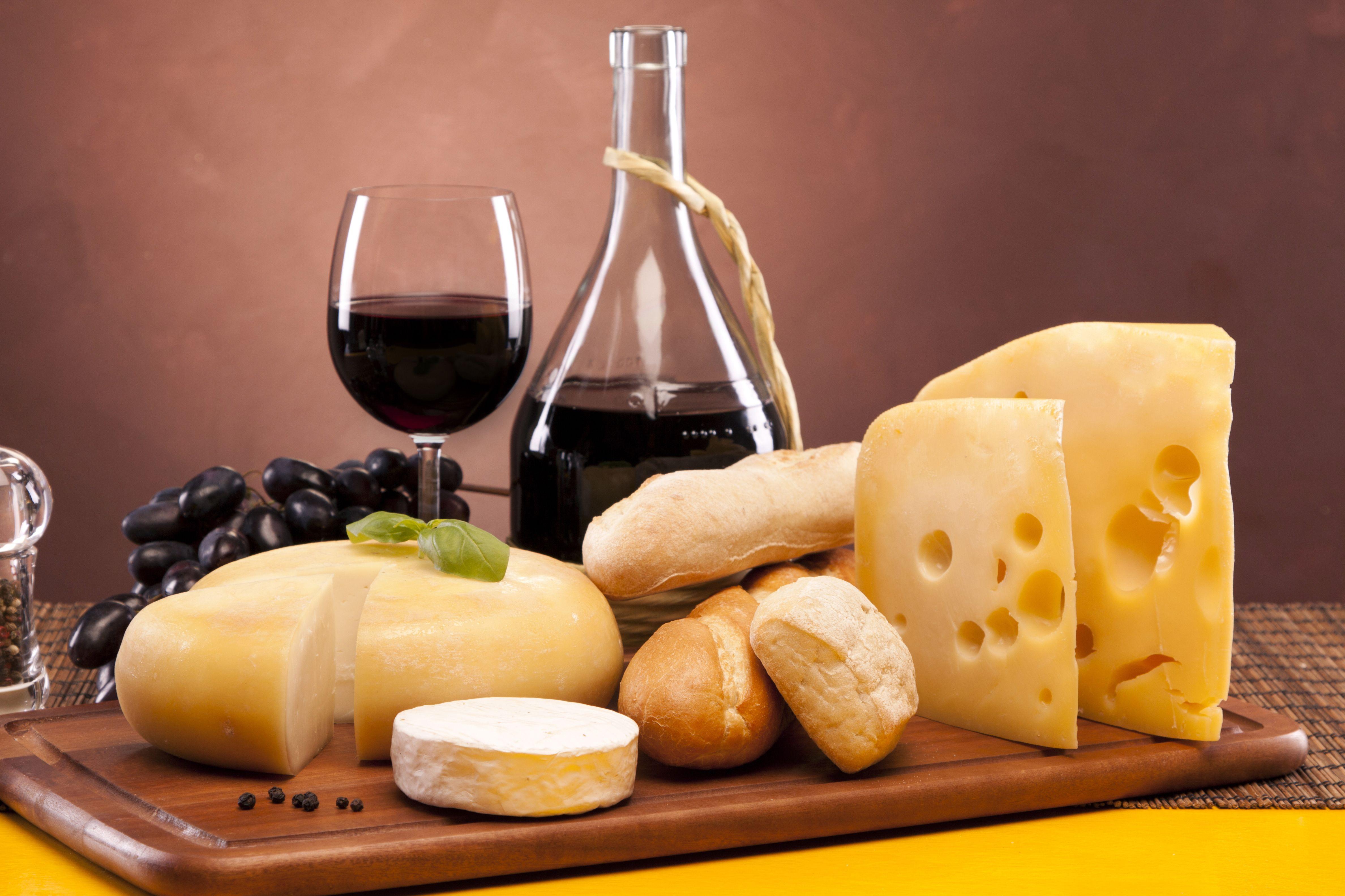 4752x3168 Bread Wine And Cheese HD Wallpaper