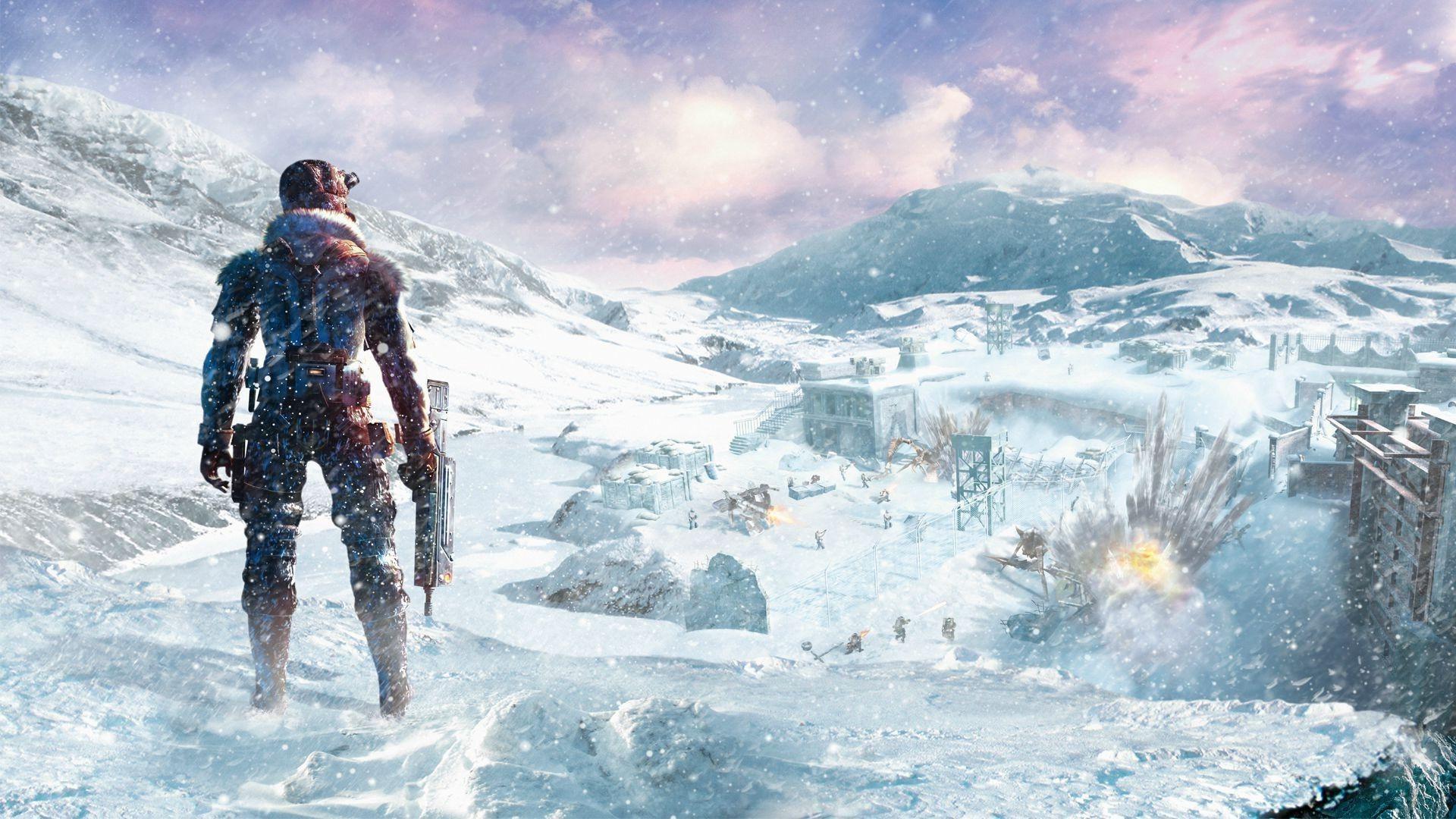 1920x1080 Lost Planet, Video Games, Concept Art, Snow, Winter, Weapon Wallpaper HD / Desktop and Mobile Background