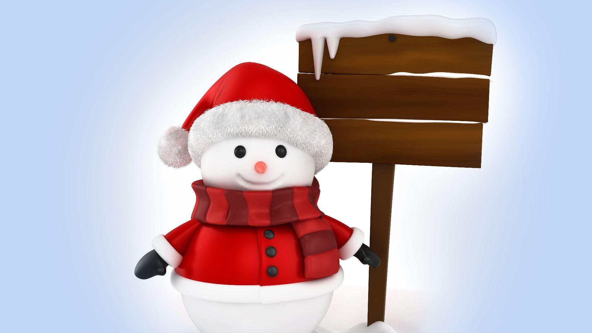 1920x1080 Snowman Image & Wallpaper