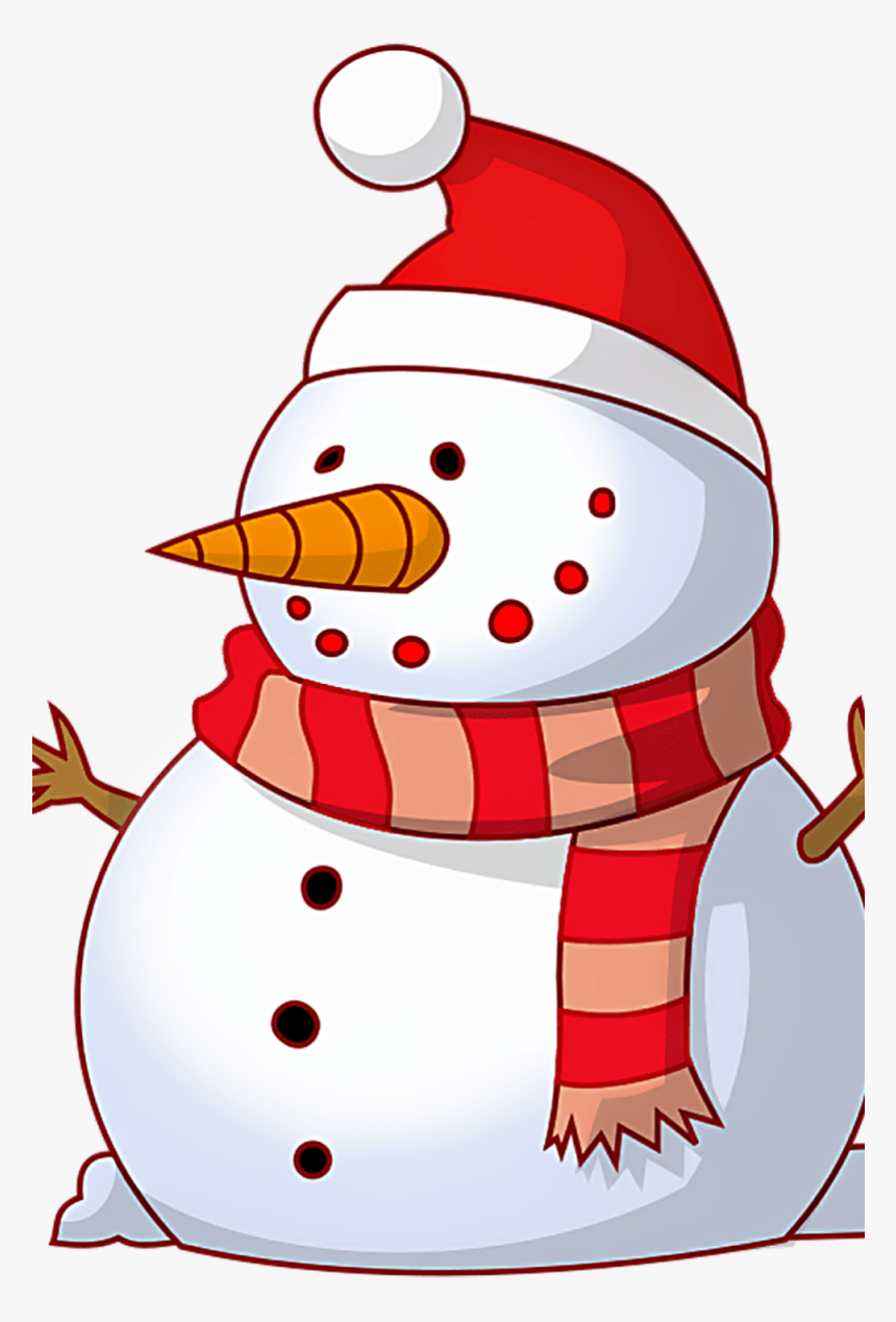 860x1268 Merry Christmas Snowman Clipart HD For Wallpaper And Art Christmas Day, HD Png Download