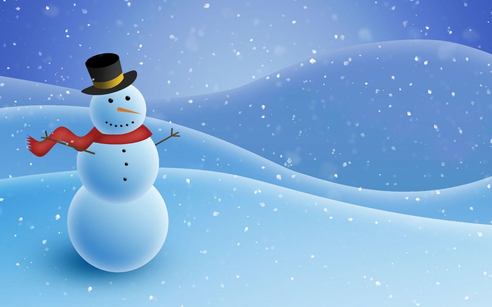 1680x1050 Real Snowman Wallpaper for Tablet .