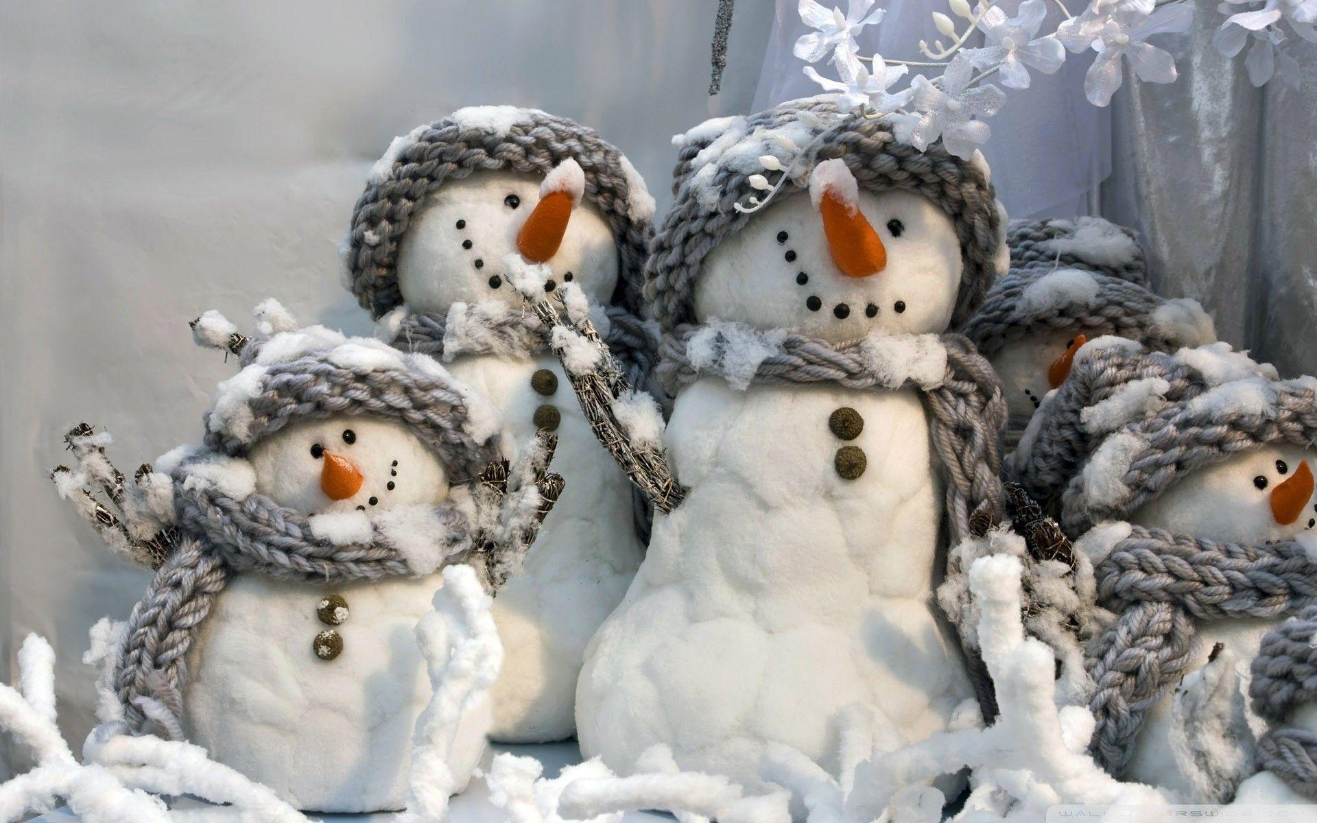 1920x1200 Snowman Desktop Wallpaper background picture