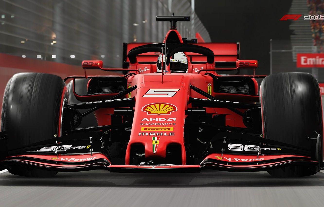 1332x850 Wallpaper track, racing car, Ferrari SF F1 - for desktop, section игры