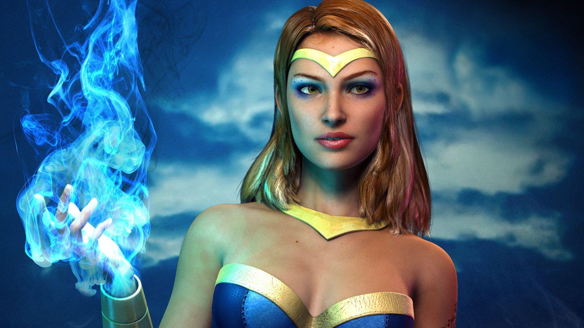 1920x1080 Wallpaper Blue Magic Girl 1920x1200 HD Picture, Image