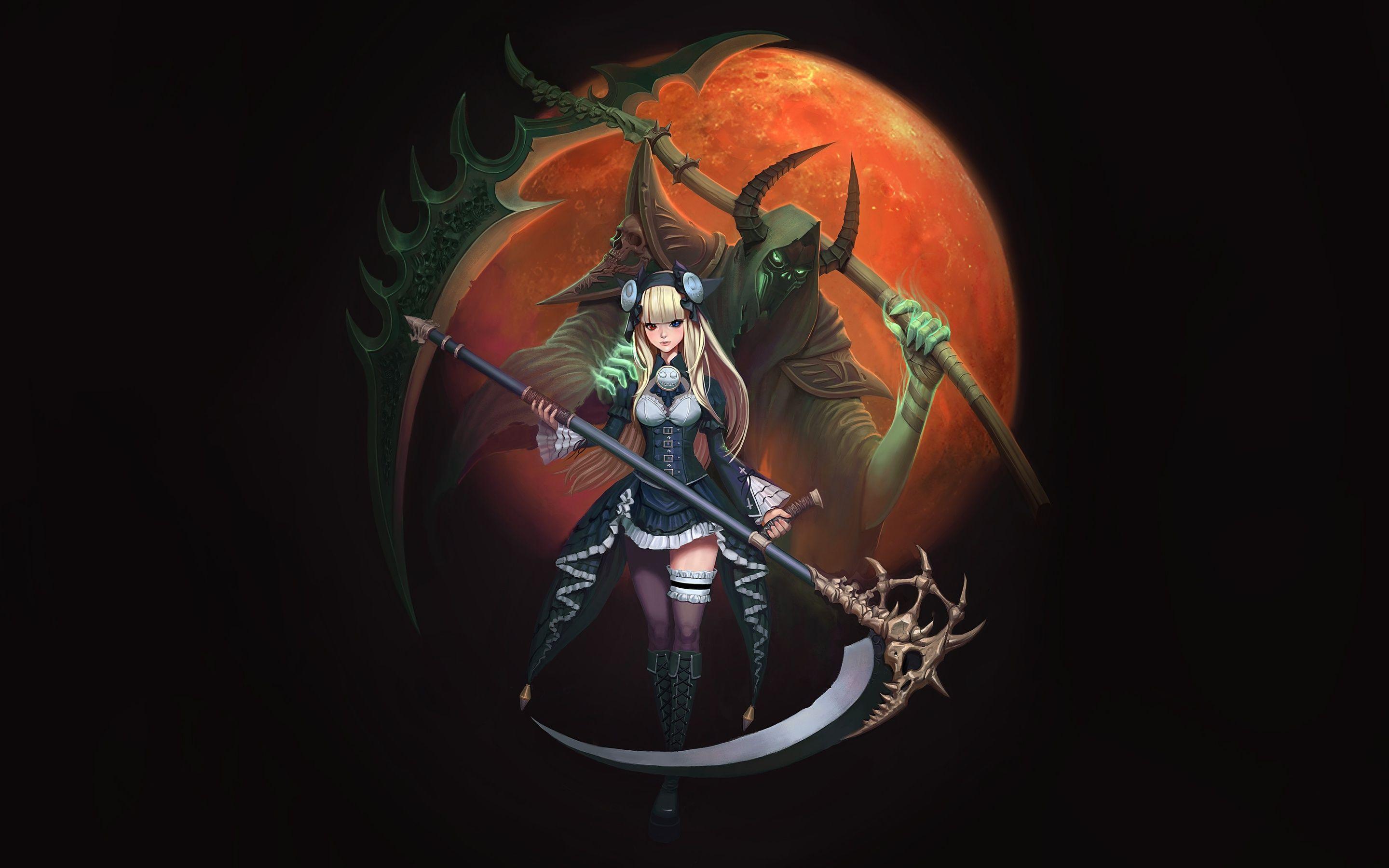 2880x1800 Wallpaper Grim Reaper Anime