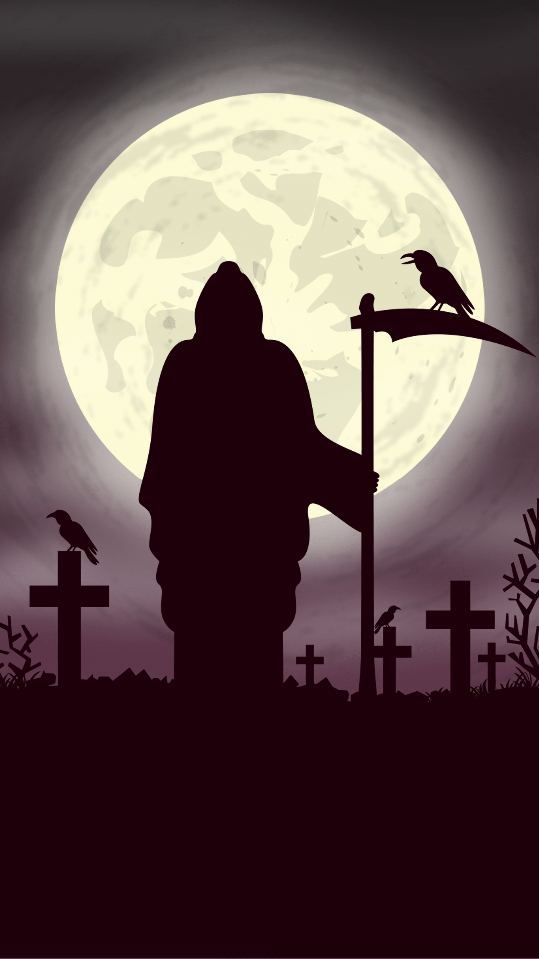 1080x1920 Female Grim Reaper Phone Background .