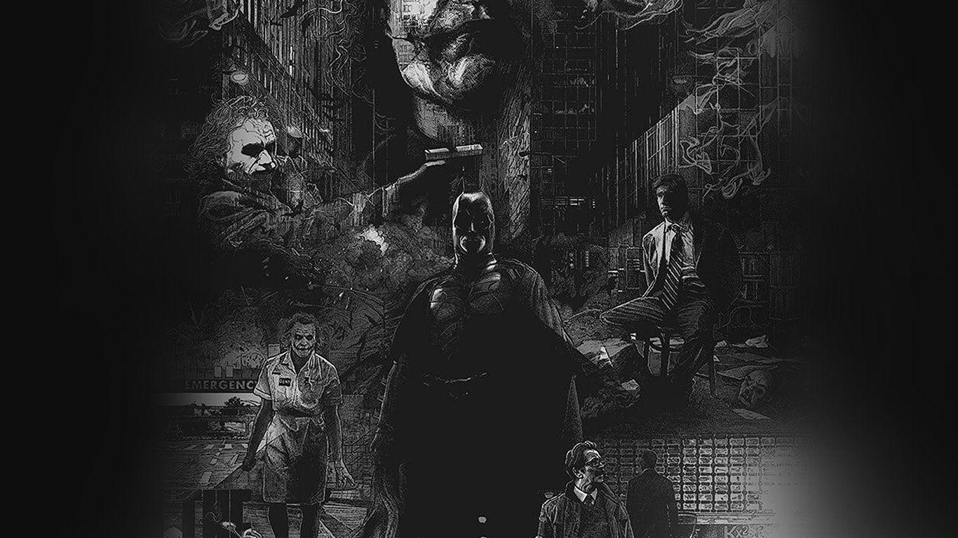 1366x768 wallpaper for desktop, laptop. joker batman poster film hero illustration art