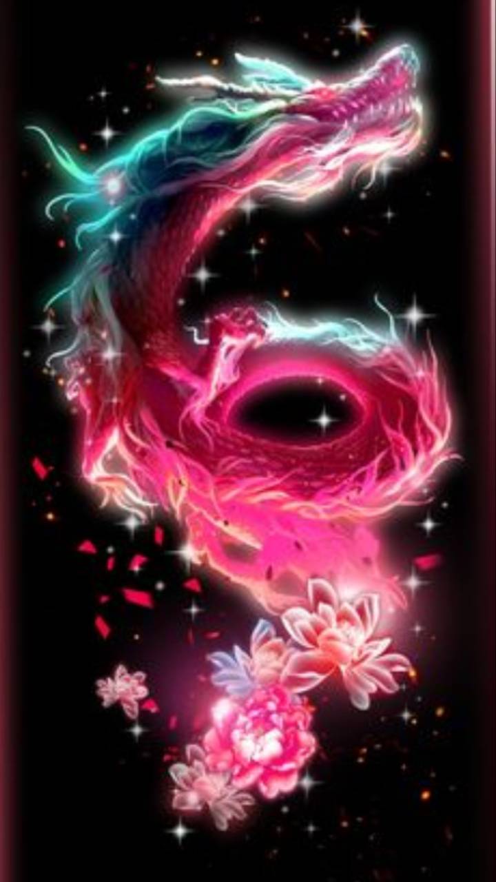 720x1280 Pink Dragon Wallpaper