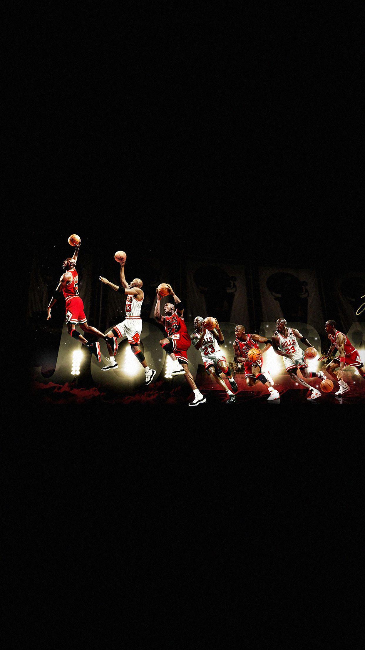 1242x2208 Michael Jordan Dunk Huyền thoại NBA Sports Star Movements Tải xuống miễn phí Hình nền cho Android