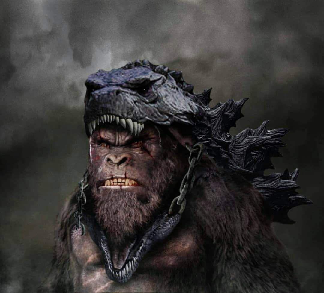 1080x979 Kong kills Godzilla: New Godzilla vs. Kong fan art depicts Kong as the new King of Monsters!. King kong vs godzilla, Godzilla vs king ghidorah, Godzilla wallpaper