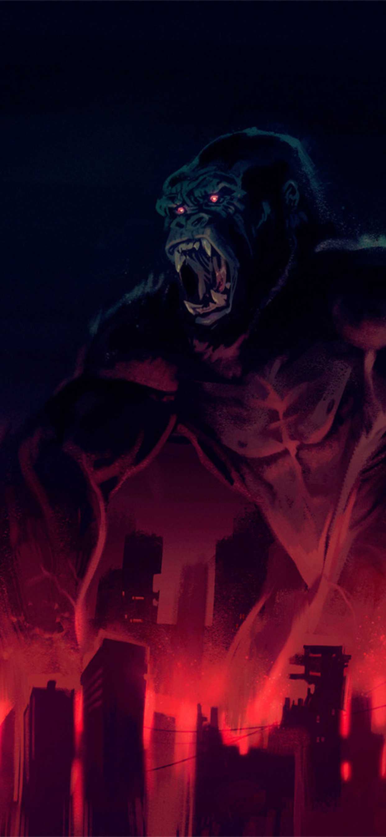 1242x2688 Godzilla vs Kong Wallpaper