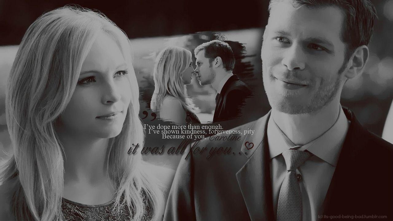1280x720 Klaus Mikaelson & Caroline Forbes & Caroline wallpaper