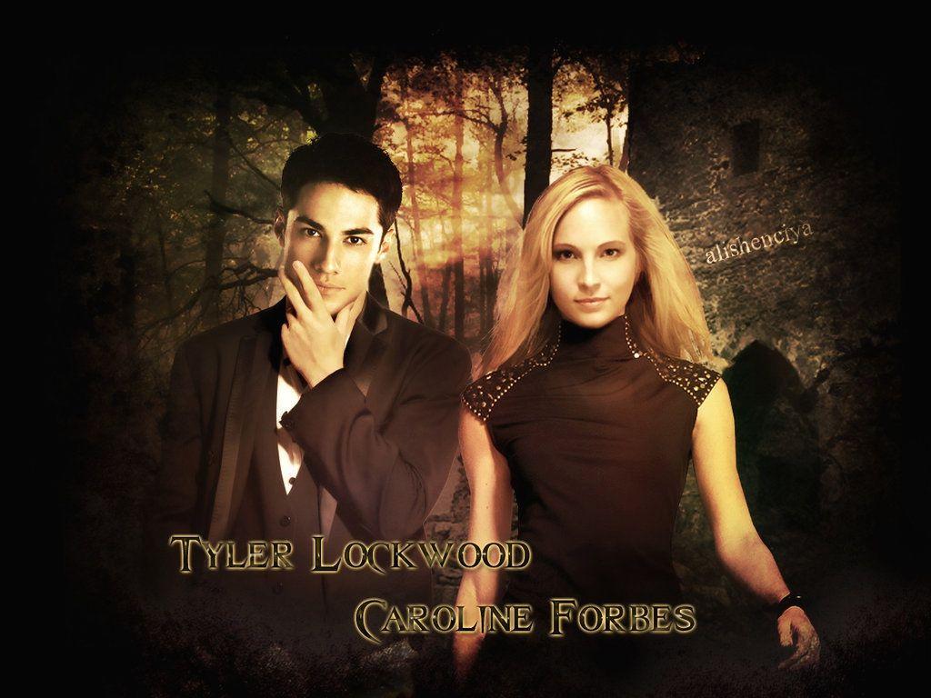 1024x768 Tyler Lockwood and Caroline Forbes TVD Season 1 .