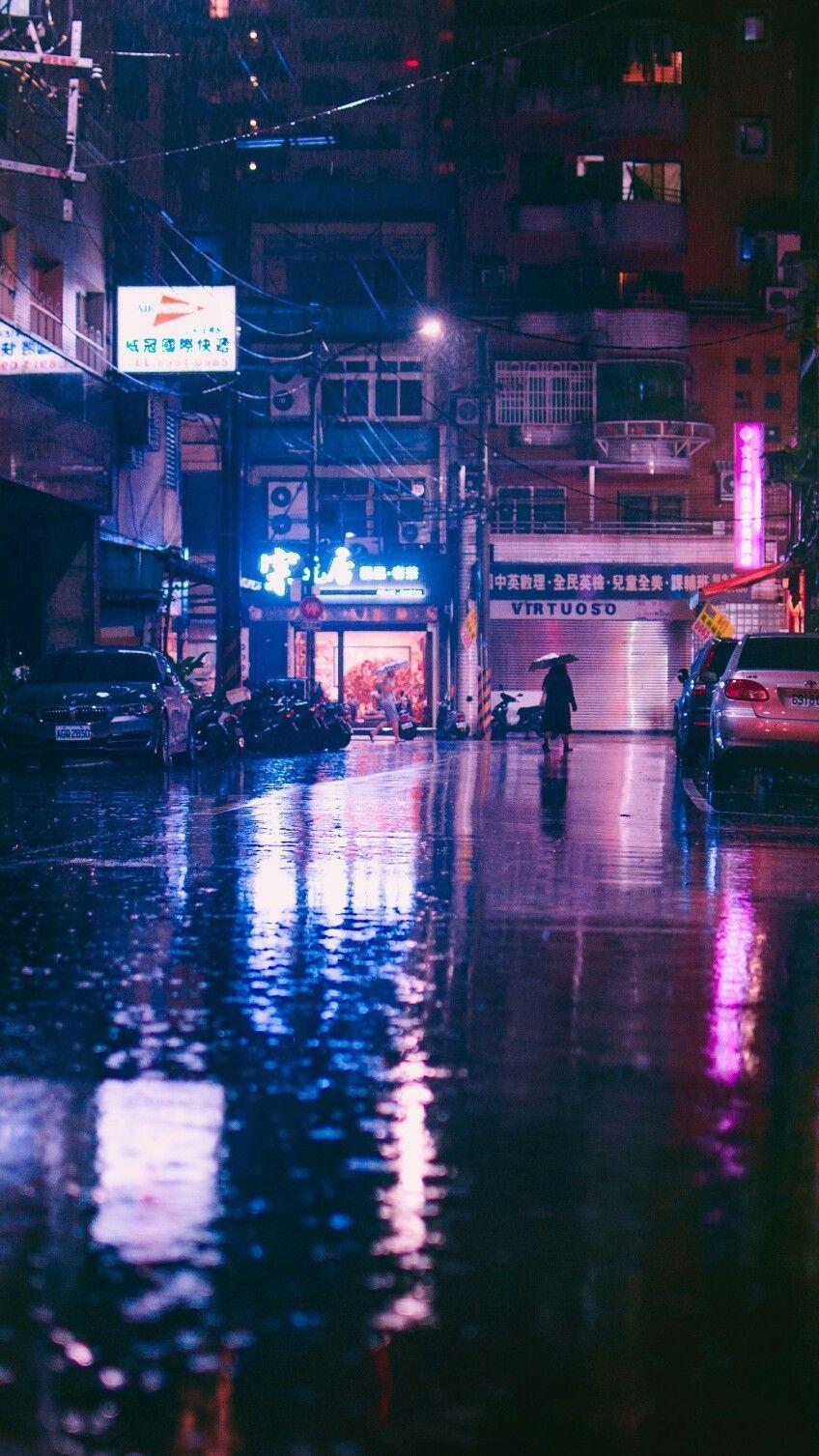 848x1507 Japanese Cyberpunk Wallpaper
