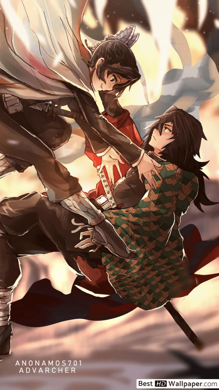 720x1280 Demon Slayer Giyuu X Shinobu Wallpaper. Cool anime wallpaper, HD anime wallpaper, Background image wallpaper