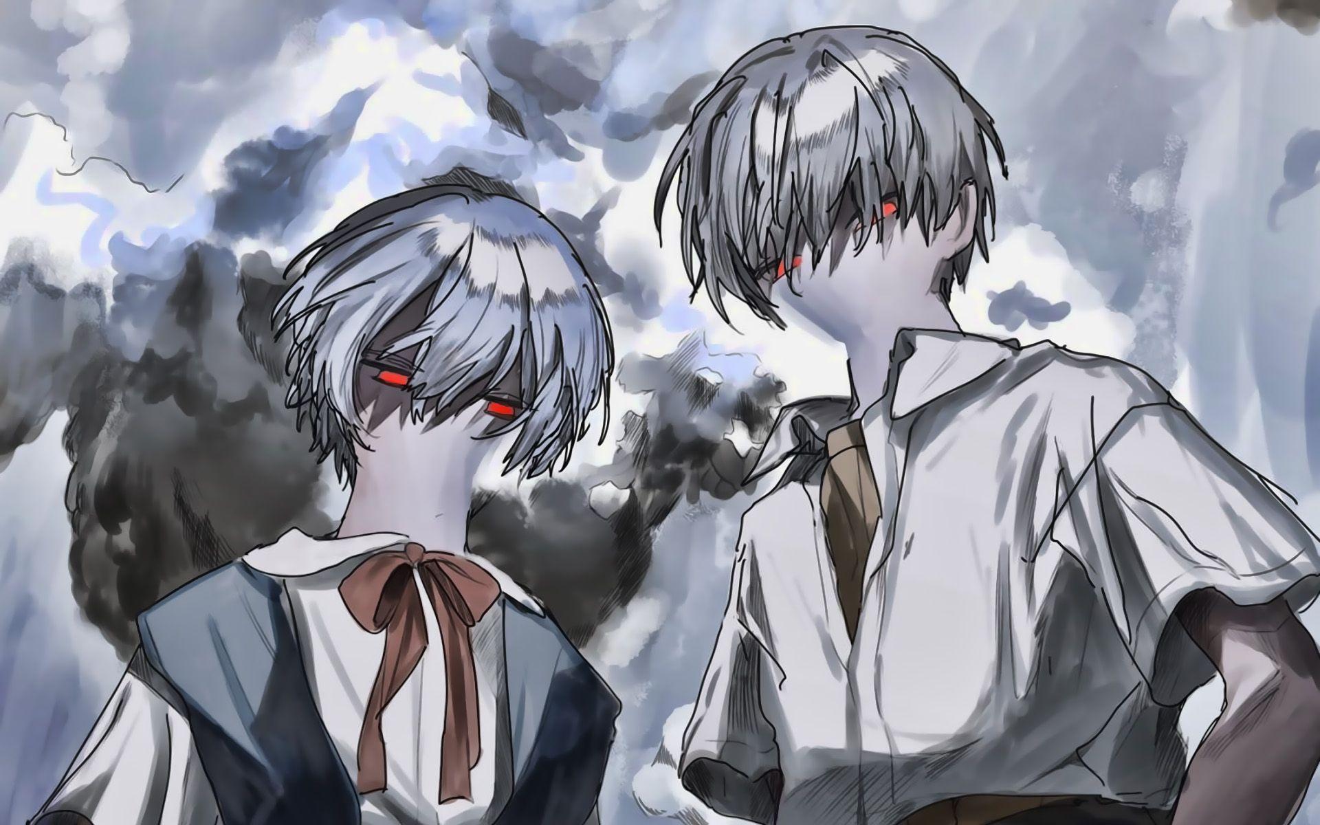 1920x1200 Download wallpaper Nagisa Kaworu, Ayanami Rei, manga, Neon Genesis Evangelion, Tabris, Kaworu Nagisa, Rei Ayanami for desktop with resolution 1920x1200. High Quality HD picture wallpaper