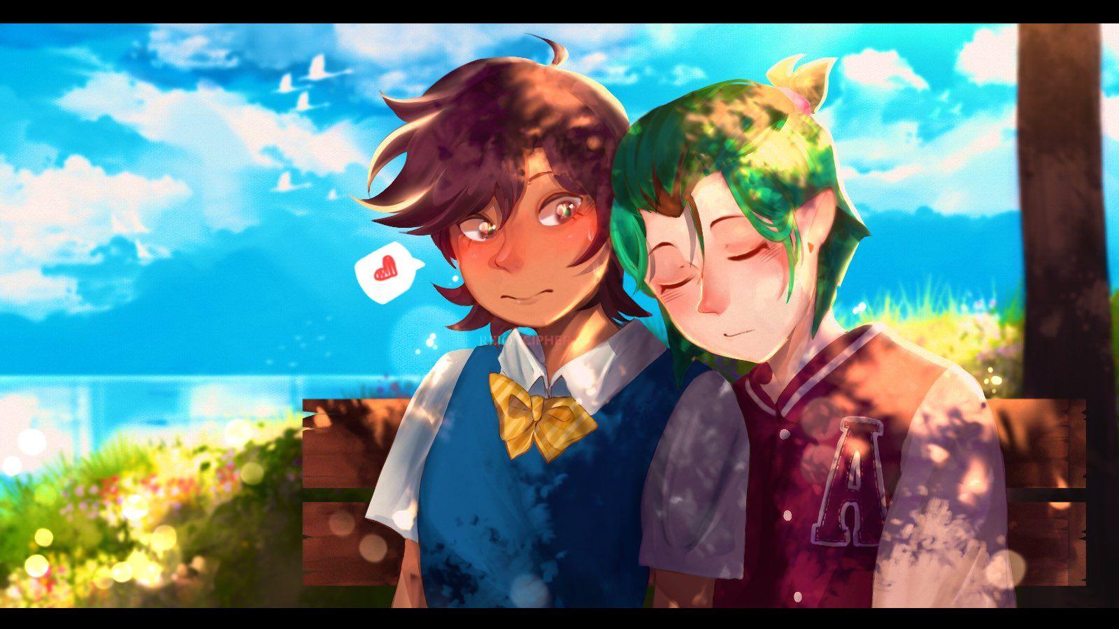 1600x900 luz noceda and amity blight (the owl house) drawn by reion_(cipher)