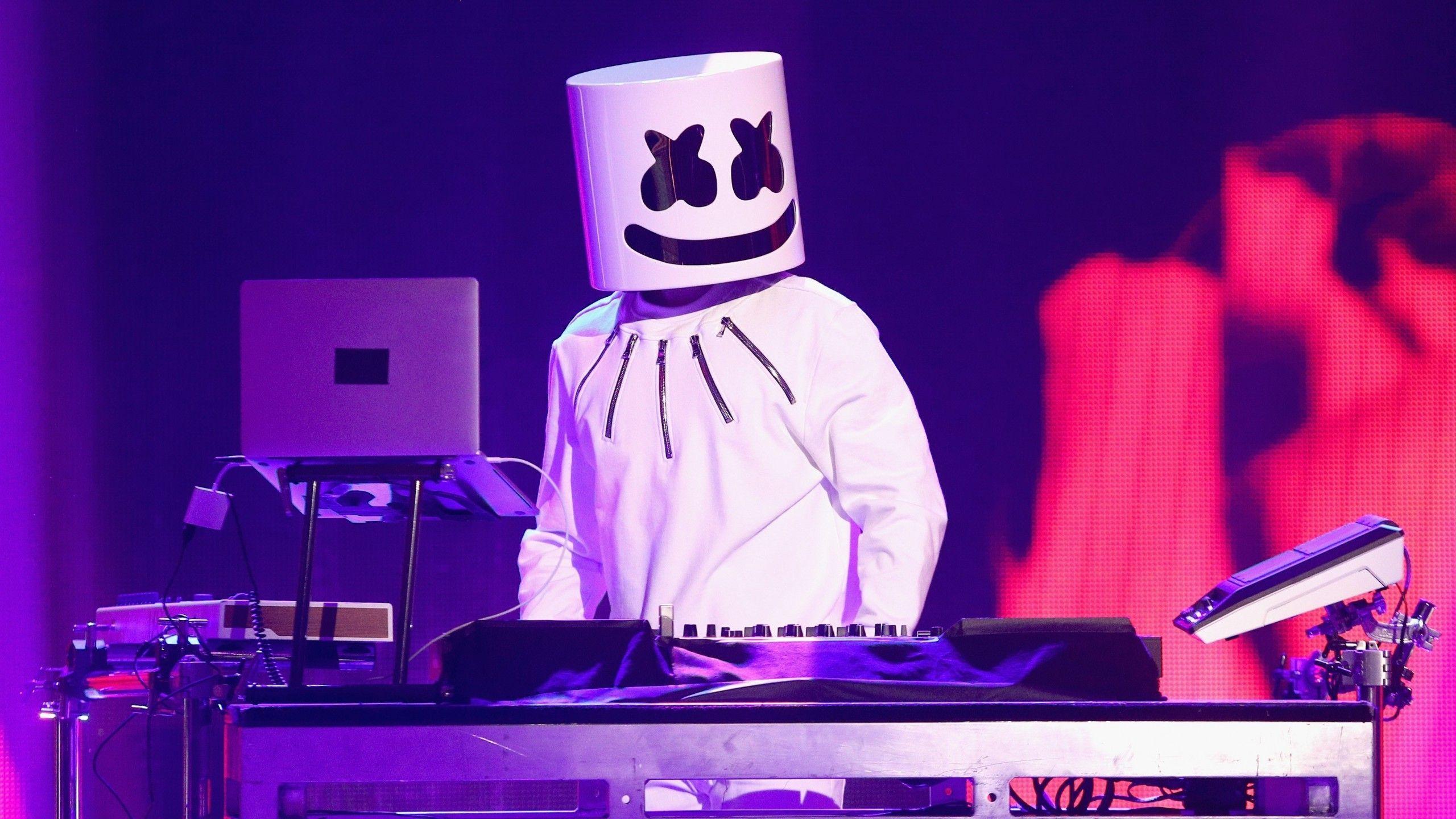 2560x1440 Download 2560x1440 Music Producer, Marshmello, Costume, Live Concert Wallpaper for iMac 27 inch