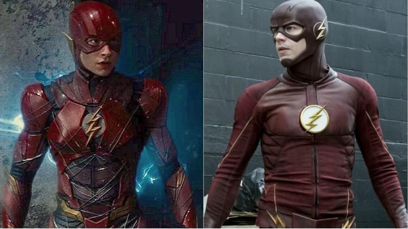 1366x768 Ezra Miller And Grant Gustin Wallpaper