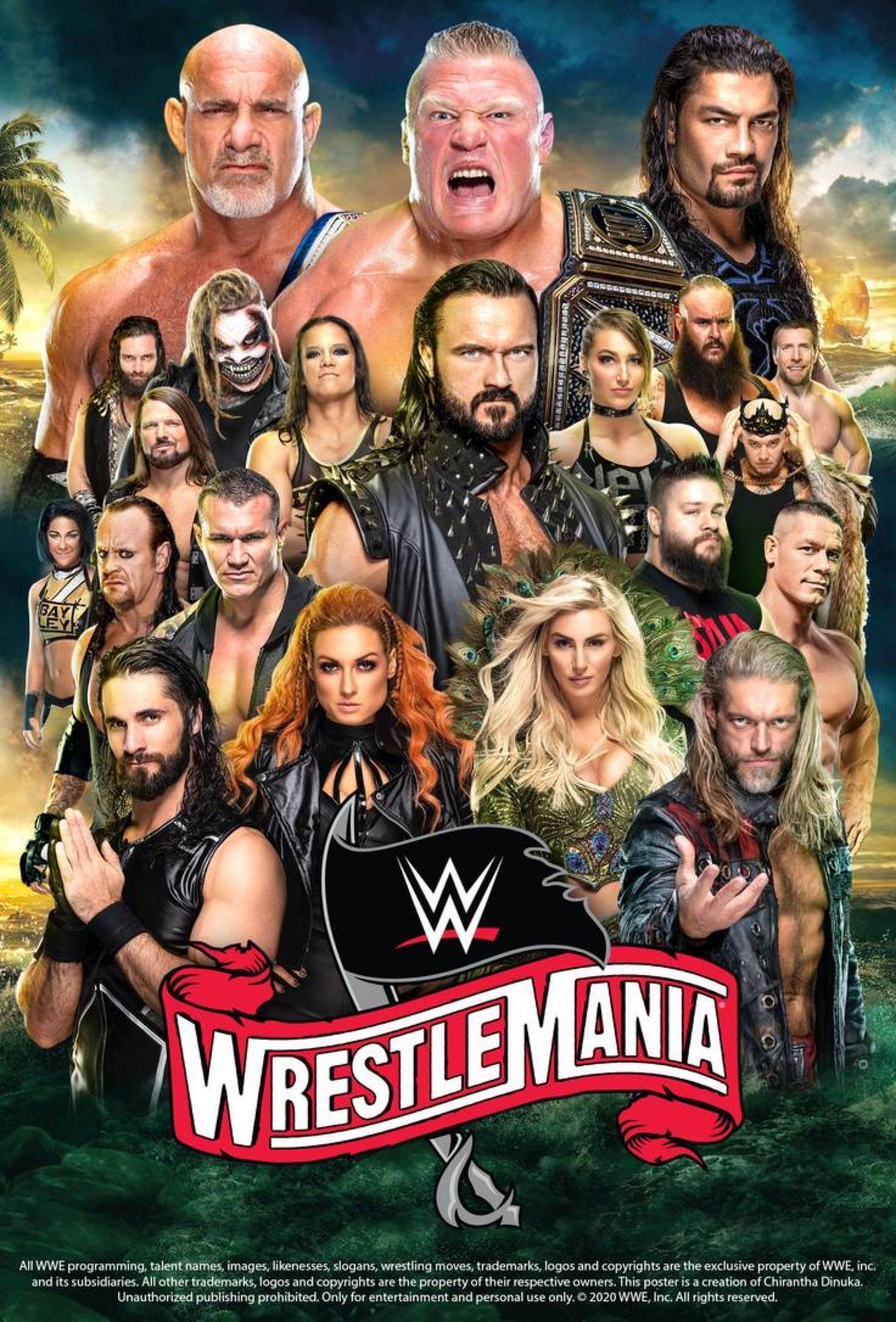 1472x2172 WrestleMania 37 Wallpaper