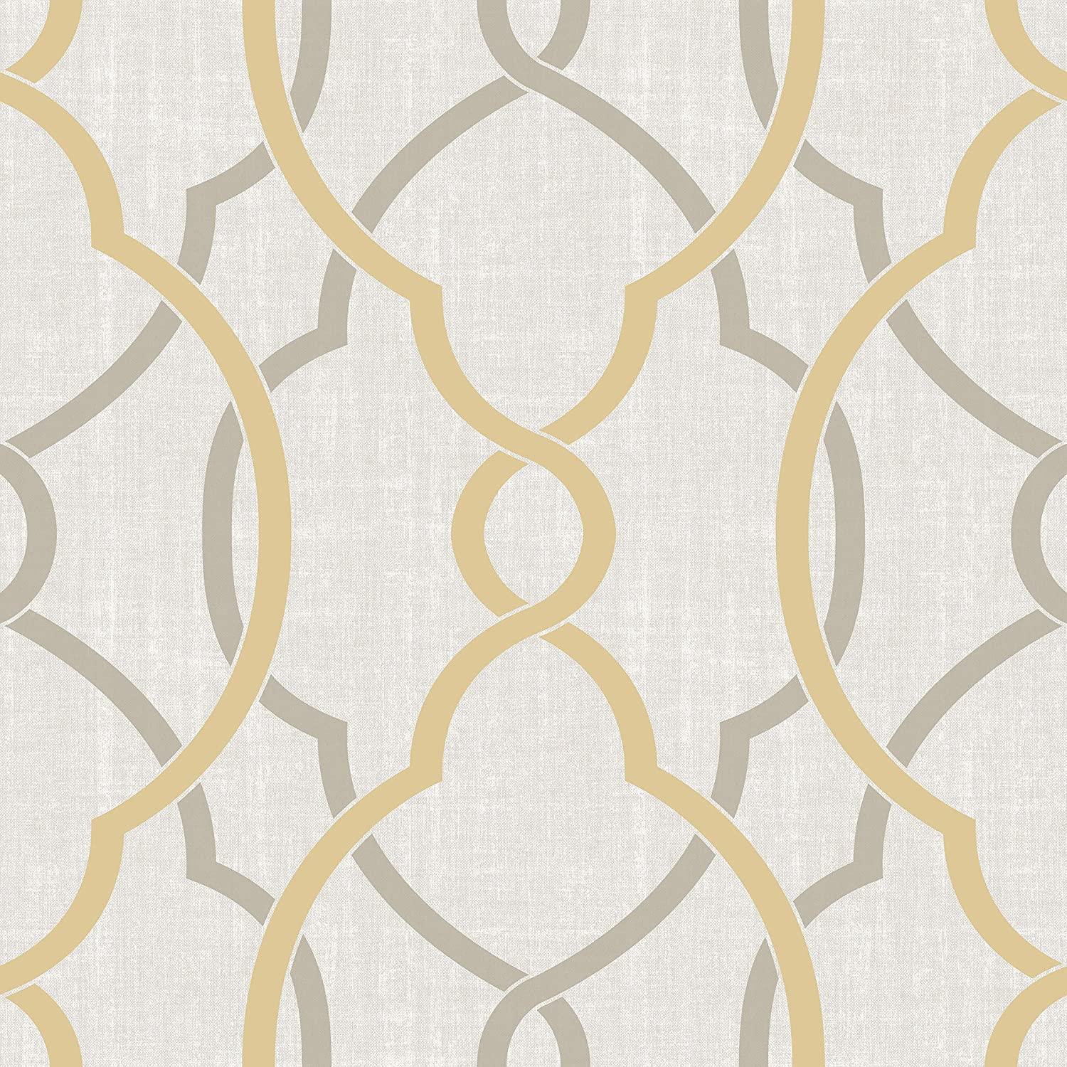 1500x1500 NuWallpaper NU1695 Sausalito Taupe Yellow Peel & Stick Wallpaper