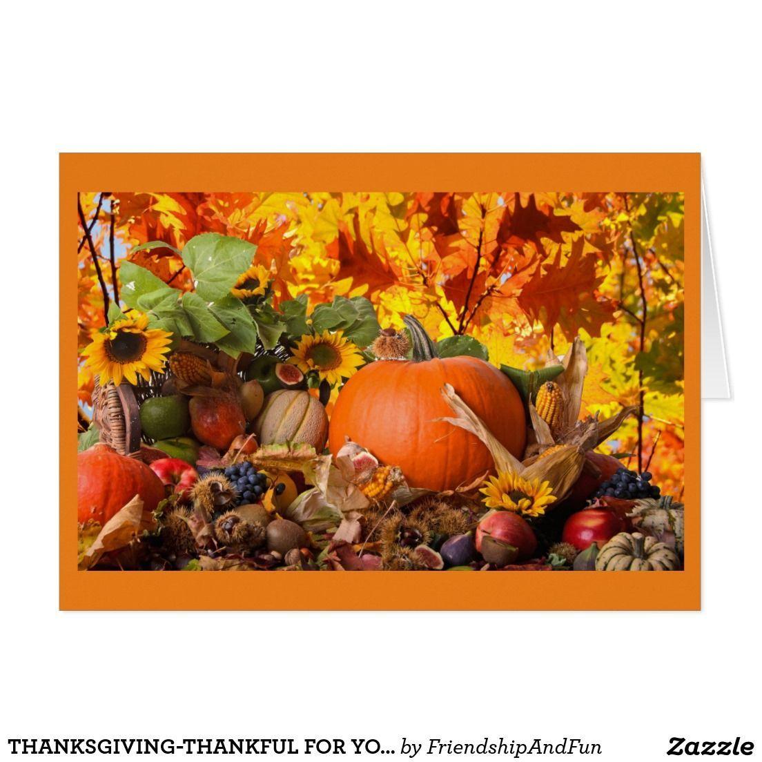 1104x1104 THANKSGIVING THANKFUL FOR YOU ALL YEAR LOVE YOU HOLIDAY CARD. Zazzle.com. Pumpkin Wallpaper, Thanksgiving Facebook Covers, Free Thanksgiving Wallpaper