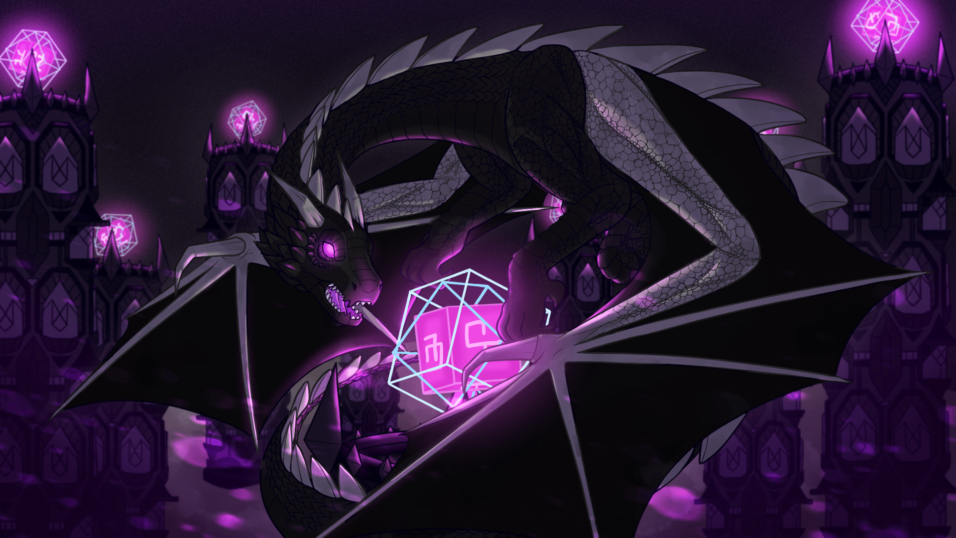 1920x1080 My Version Of The Ender Dragon! I Originally Made This As A B Day Gift For My Bf, But I Thought I'd Post It Here As Well