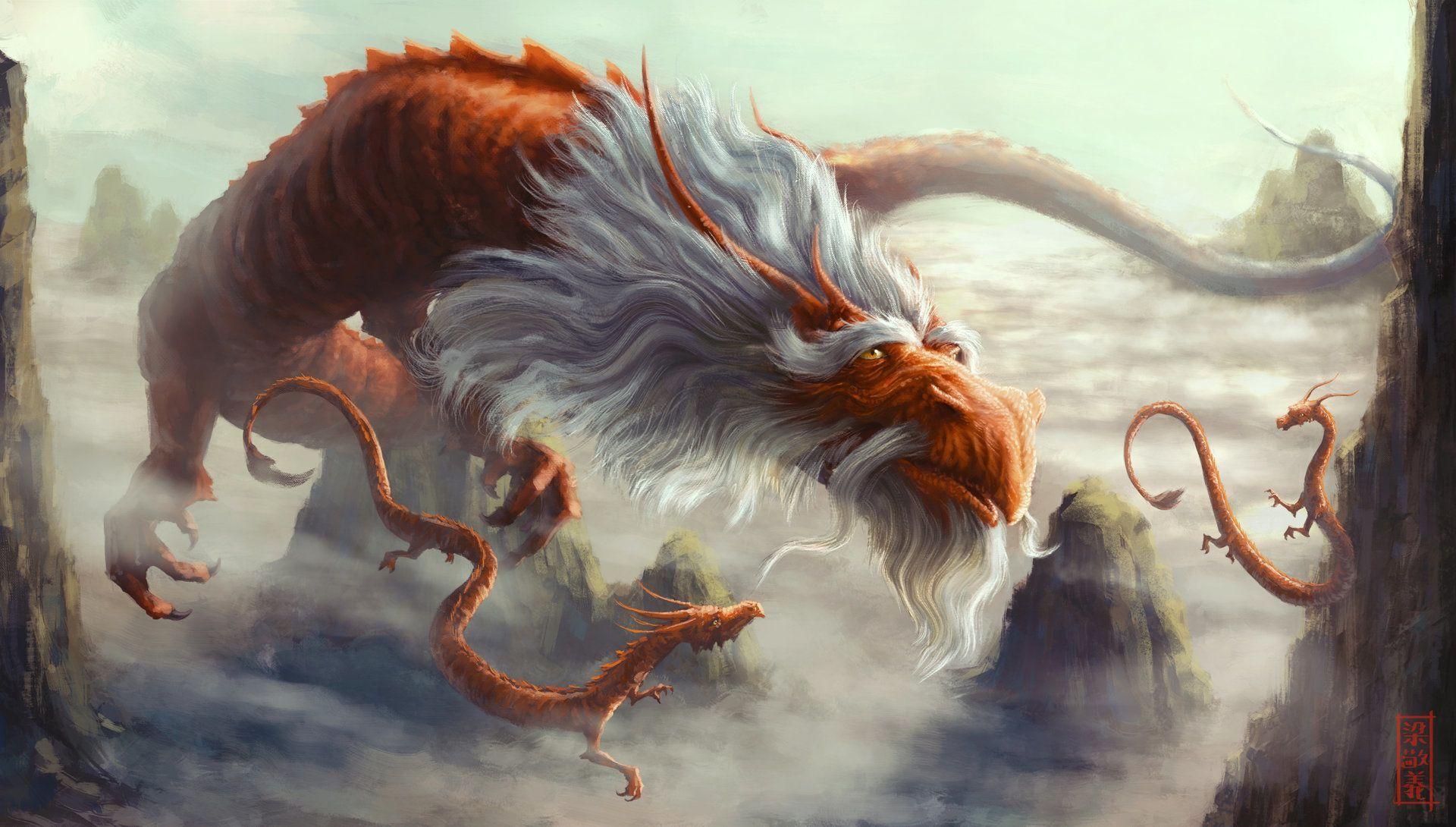 1920x1090 Fantasy Art Old Dragon In A Chinese (1920×1090). Old Dragon, Fantasy Dragon, Fantasy Artwork