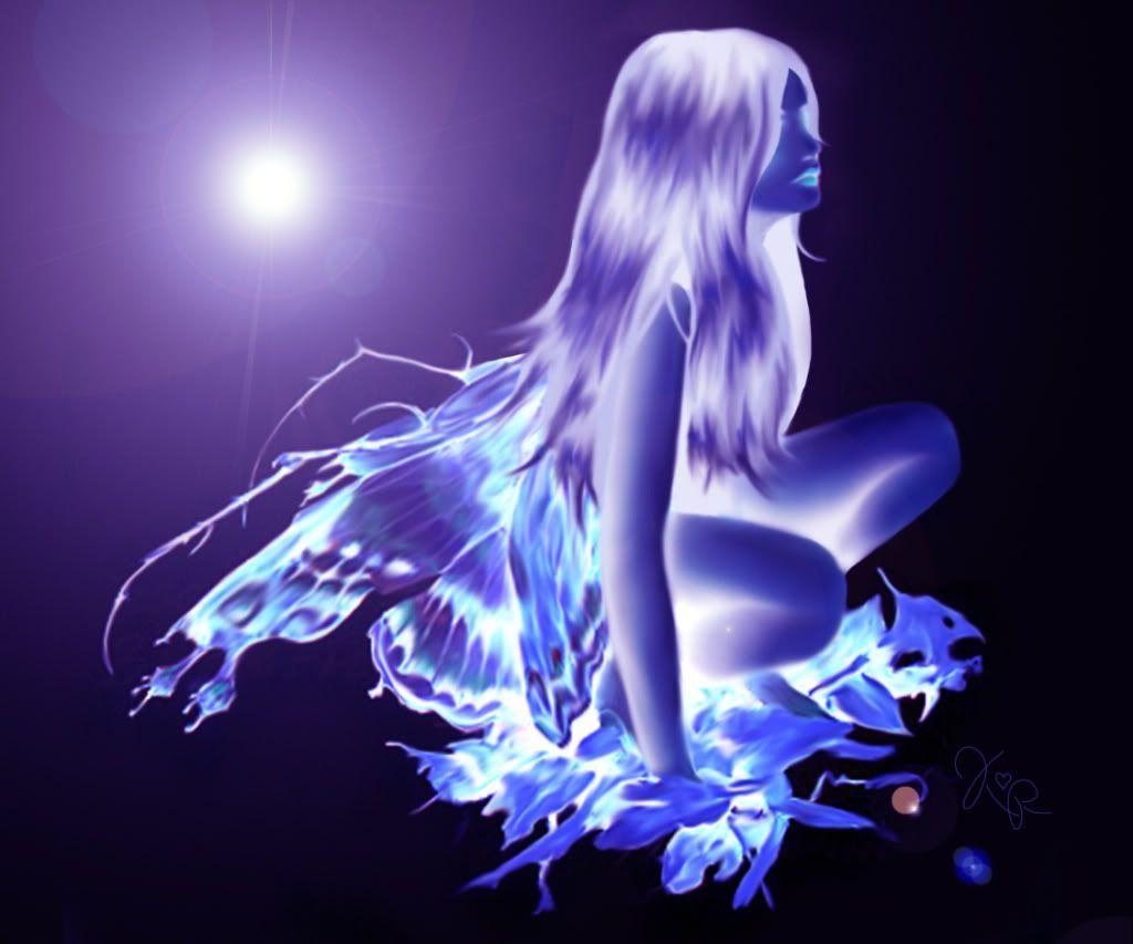 1024x853 Blue Fairy. Fairy wallpaper, Neon background, Anime fairy