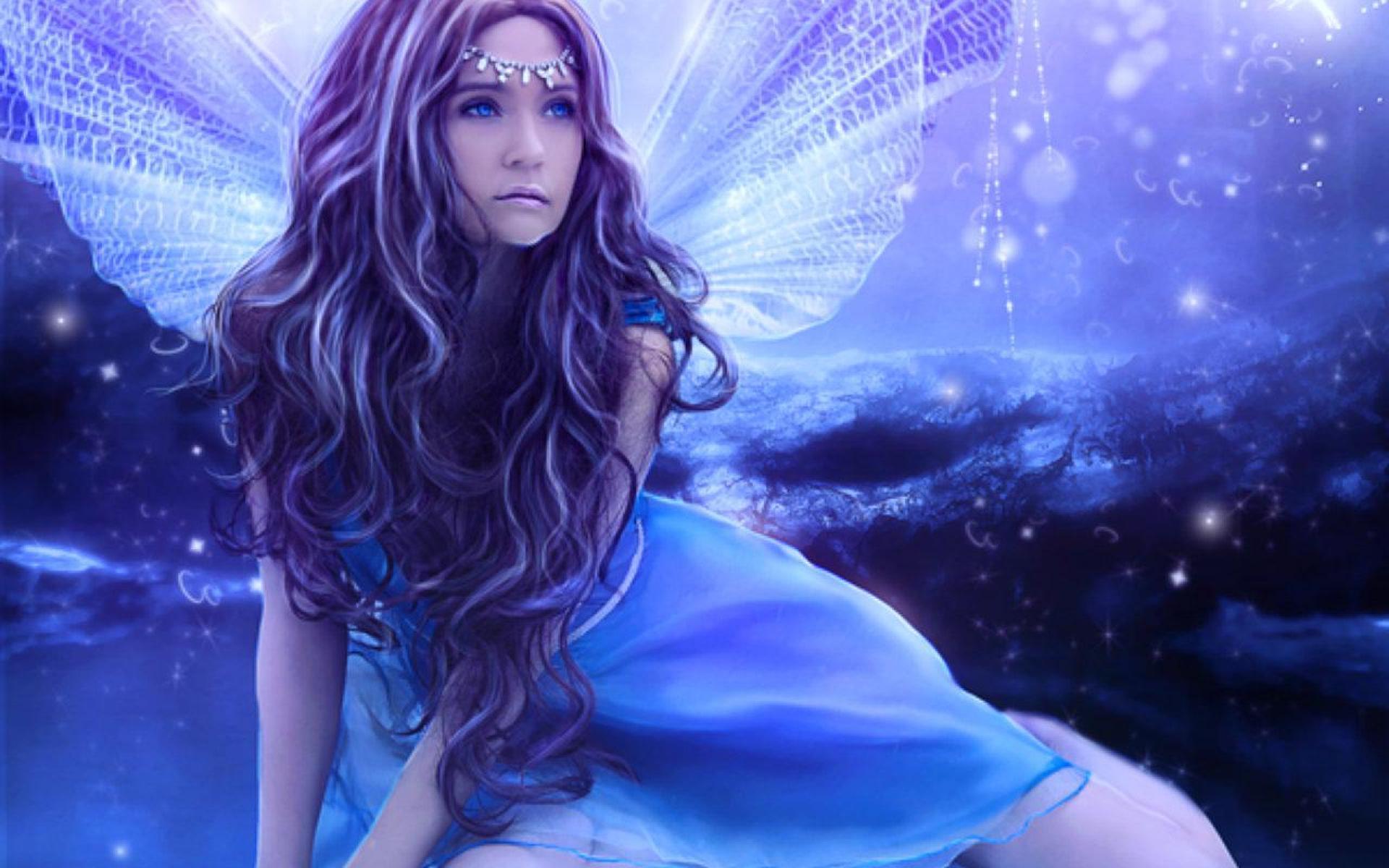 1920x1200 Blue fairy wallpaper