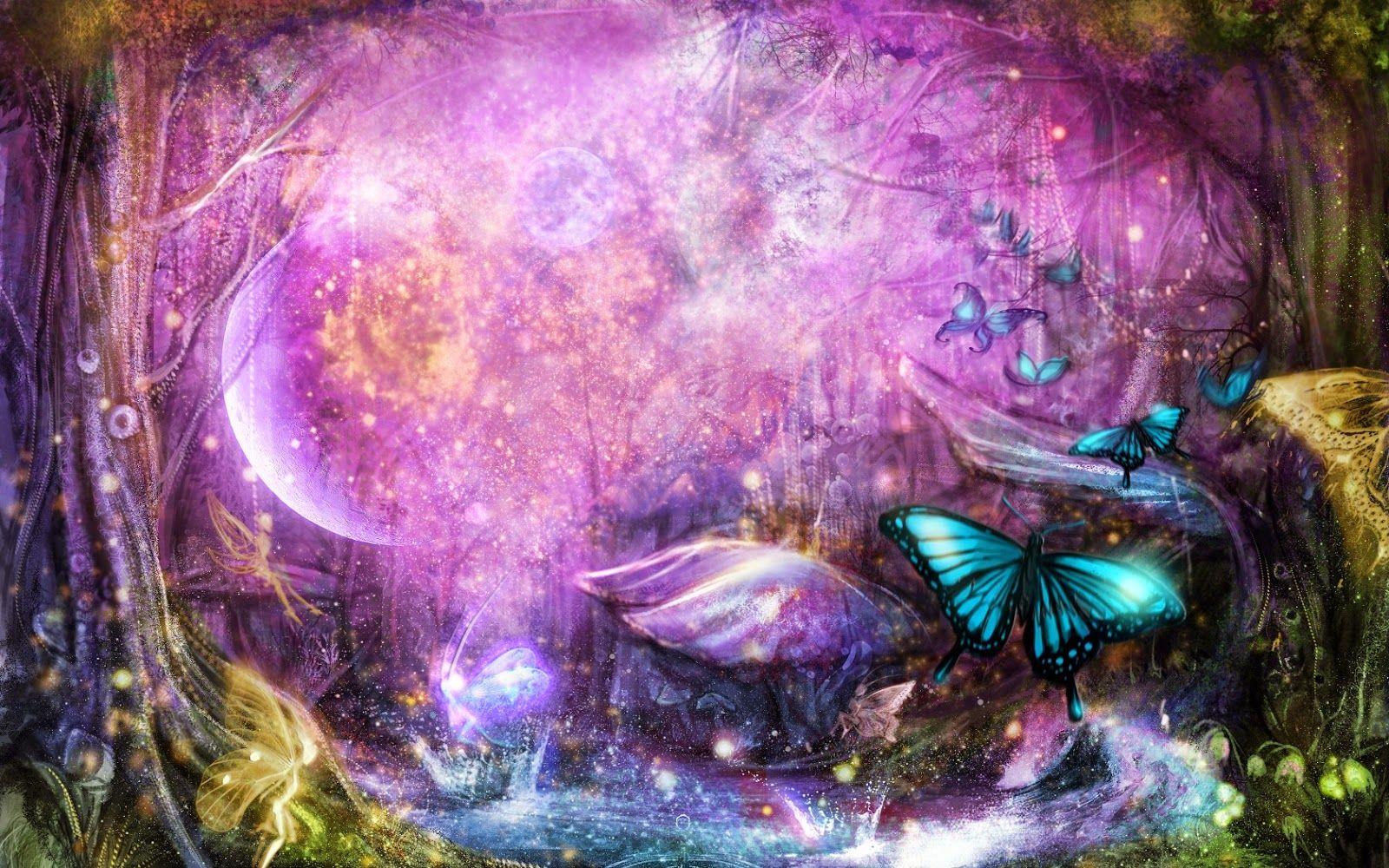 1600x1000 Fantasy Butterfly Theme Design HD Wallpaper Fairy Enchanted Forest HD Wallpaper