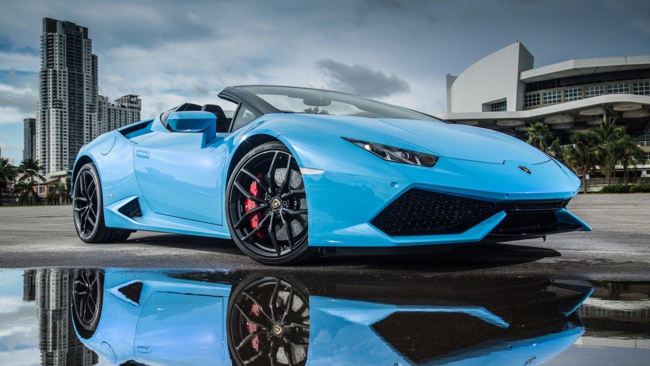 1280x720 Wallpaper Lamborghini Huracán LP 610 4 Spyder, Bodykit, Blue, Cars & Bikes