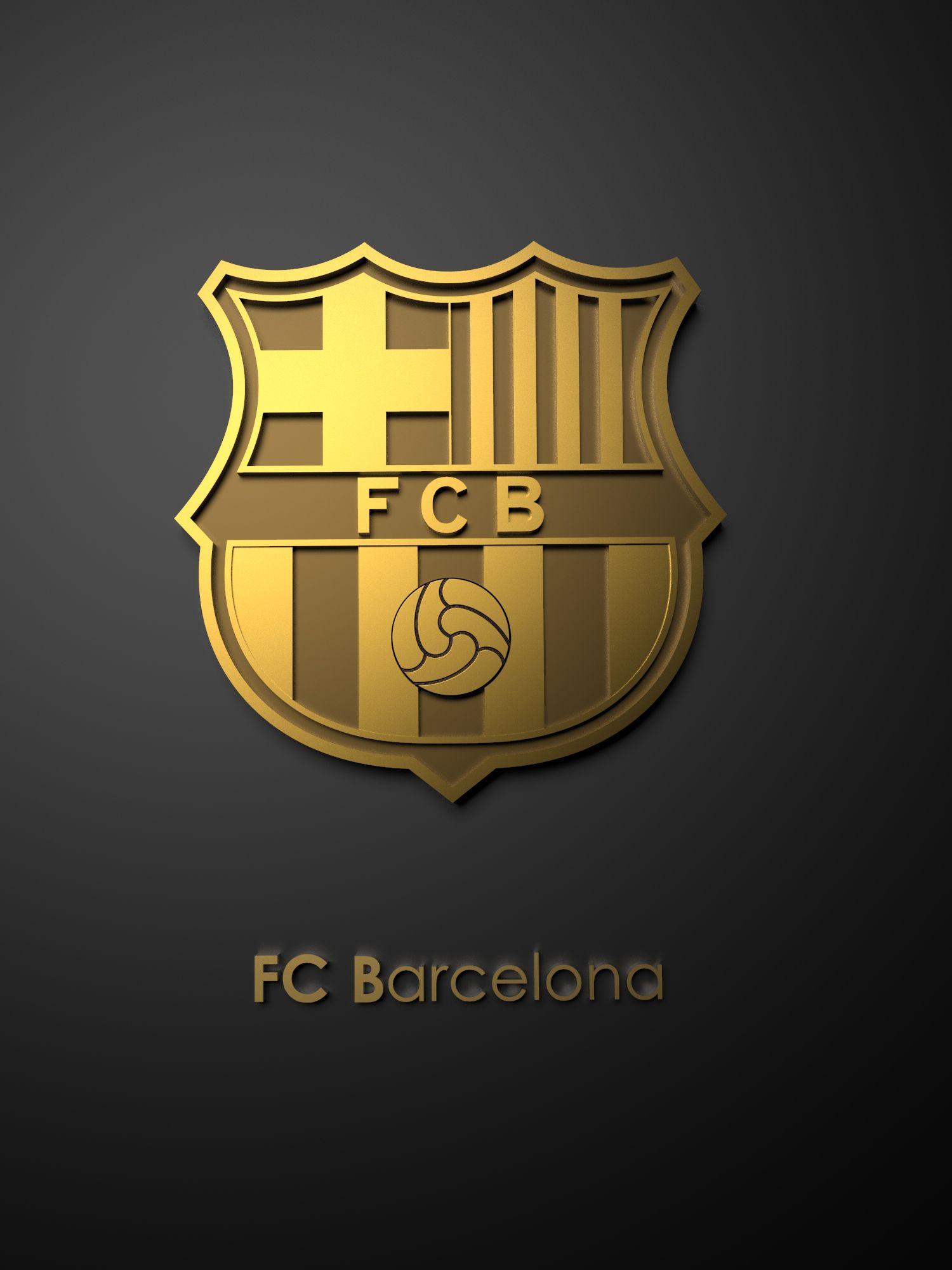 1500x2000 Barcelona Gold Logo Android Wallpaper
