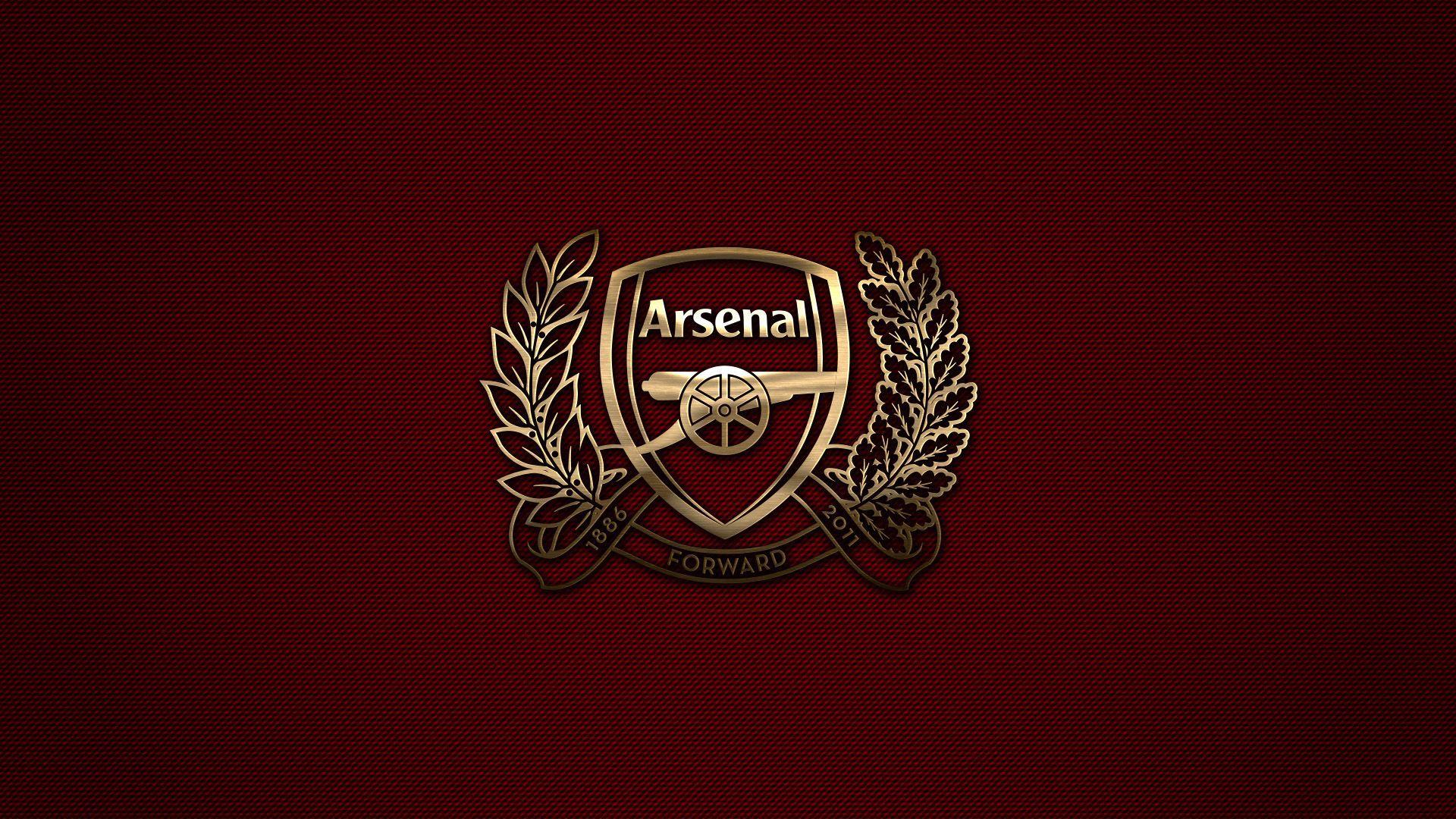 1920x1080 Arsenal Forward Gold Logo In Maroon Background HD Arsenal Wallpaper