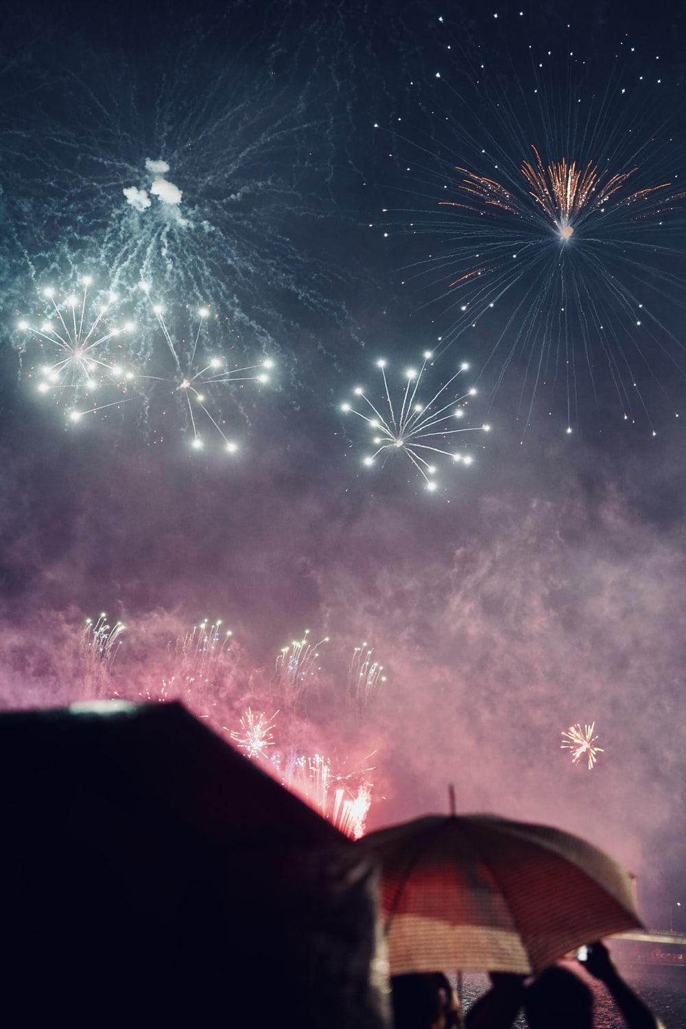 1000x1500 fireworks show at night photo