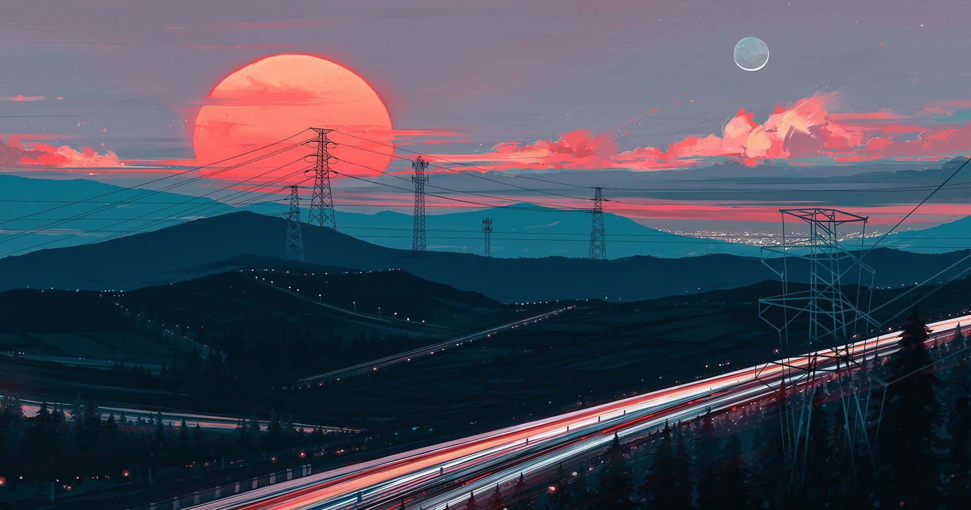 1910x1003 Lofi Scenery Wallpaper