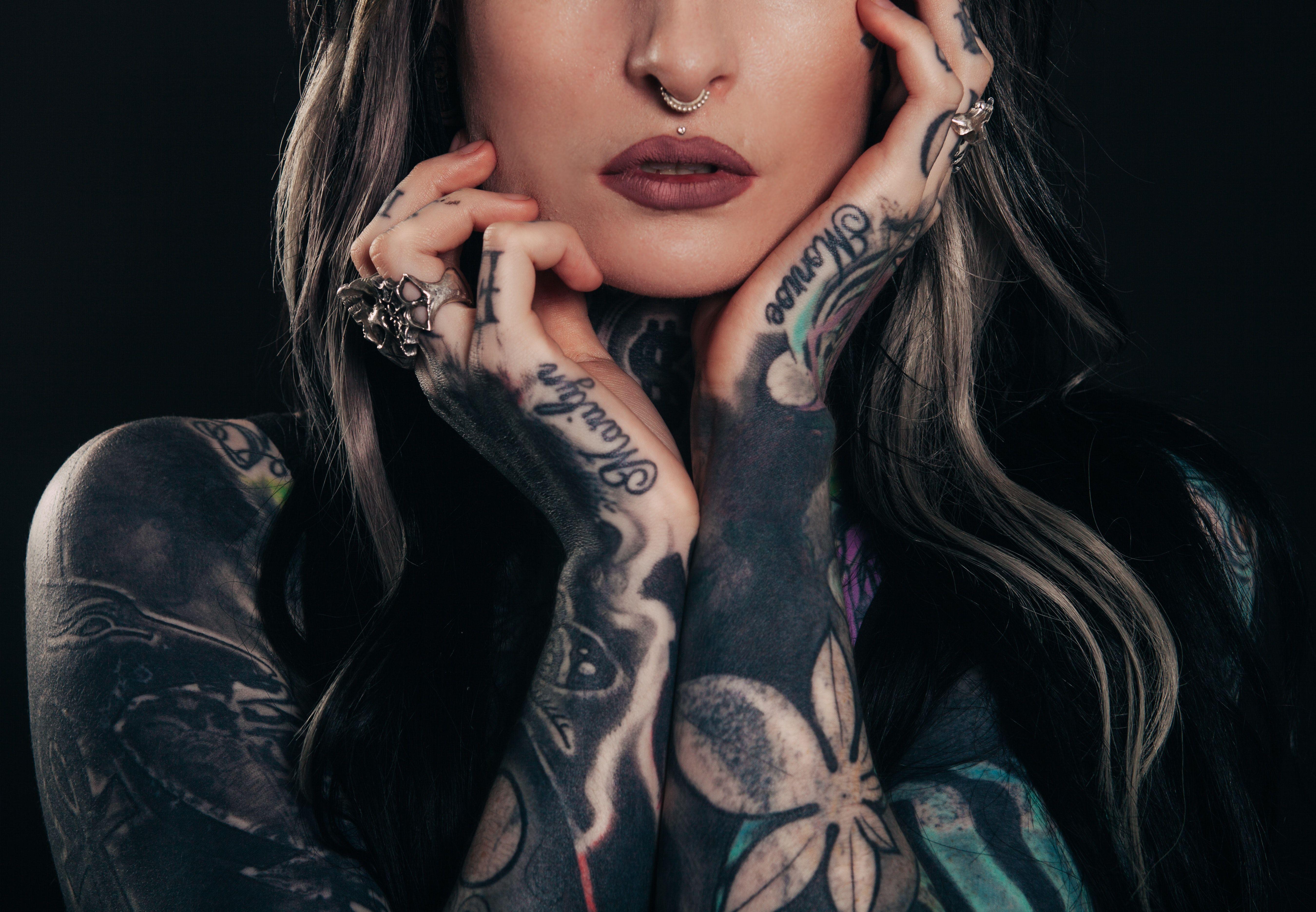 5400x3745 Girl Tattoo Wallpaper