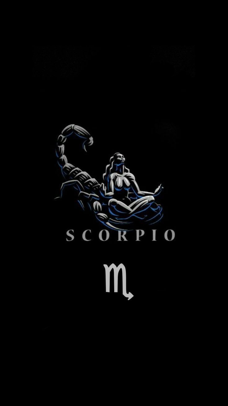 735x1307 Scorpio Zodiac Sign on Black Background. Scorpio wallpaper black, Scorpio wallpaper iphone aesthetic, Background scorpio