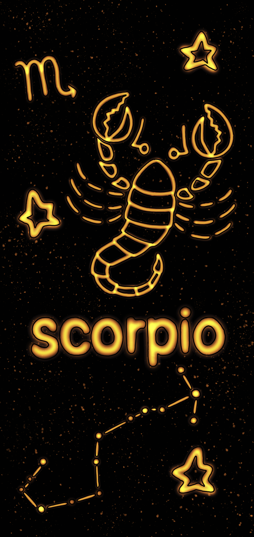 850x1800 Scorpio Zodiac Sign Aesthetic Wallpaper