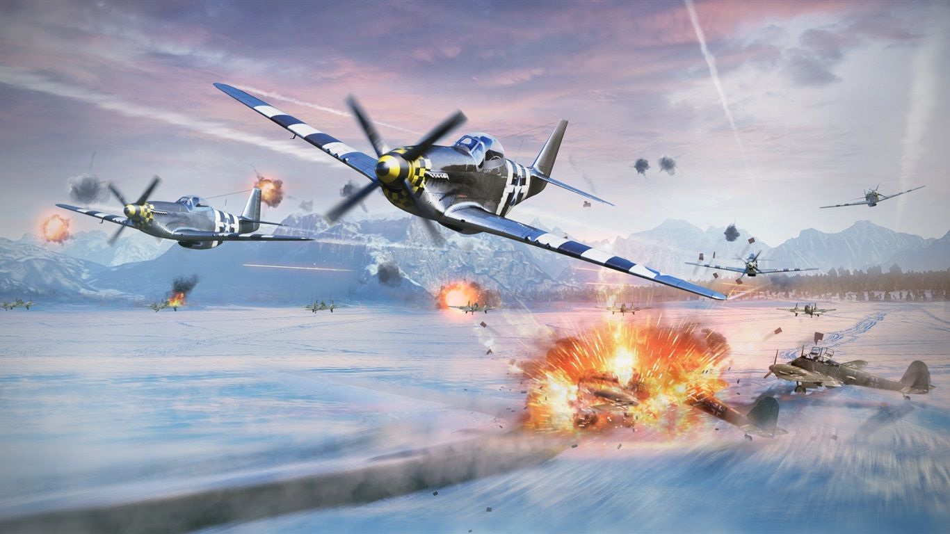 1366x768 War Thunder, Battle, Fighter, Video Games 640x1136 IPhone 5 5S 5C SE Wallpaper, Background, Picture, Image