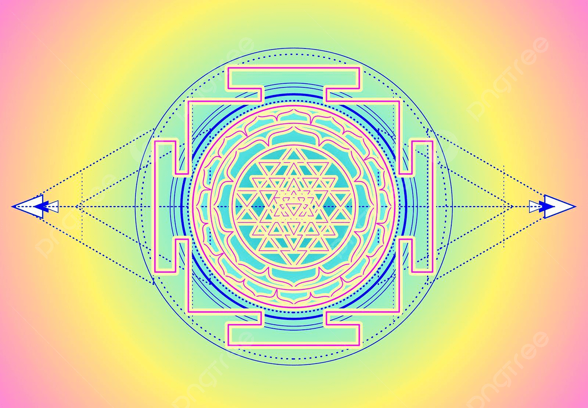 1200x833 Sacred Hindu Geometry Vector Illustration Sri Yantrashri Chakra Vector, Energy, Style, Hinduism PNG and Vector with Transparent Background for Free Download